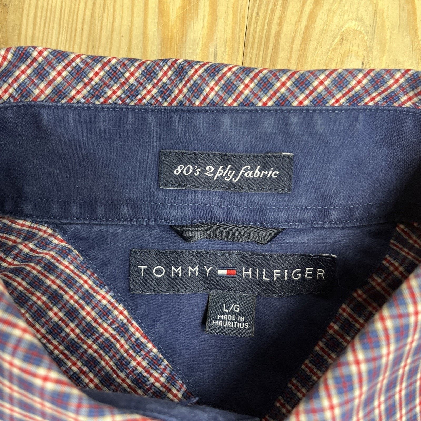 Tommy Hilfiger Men’s Tommy Hilfiger 80’s 2 Ply Flip Cuff Button Up Shirt L Size US L / EU 52-54 / 3 - 6 Thumbnail