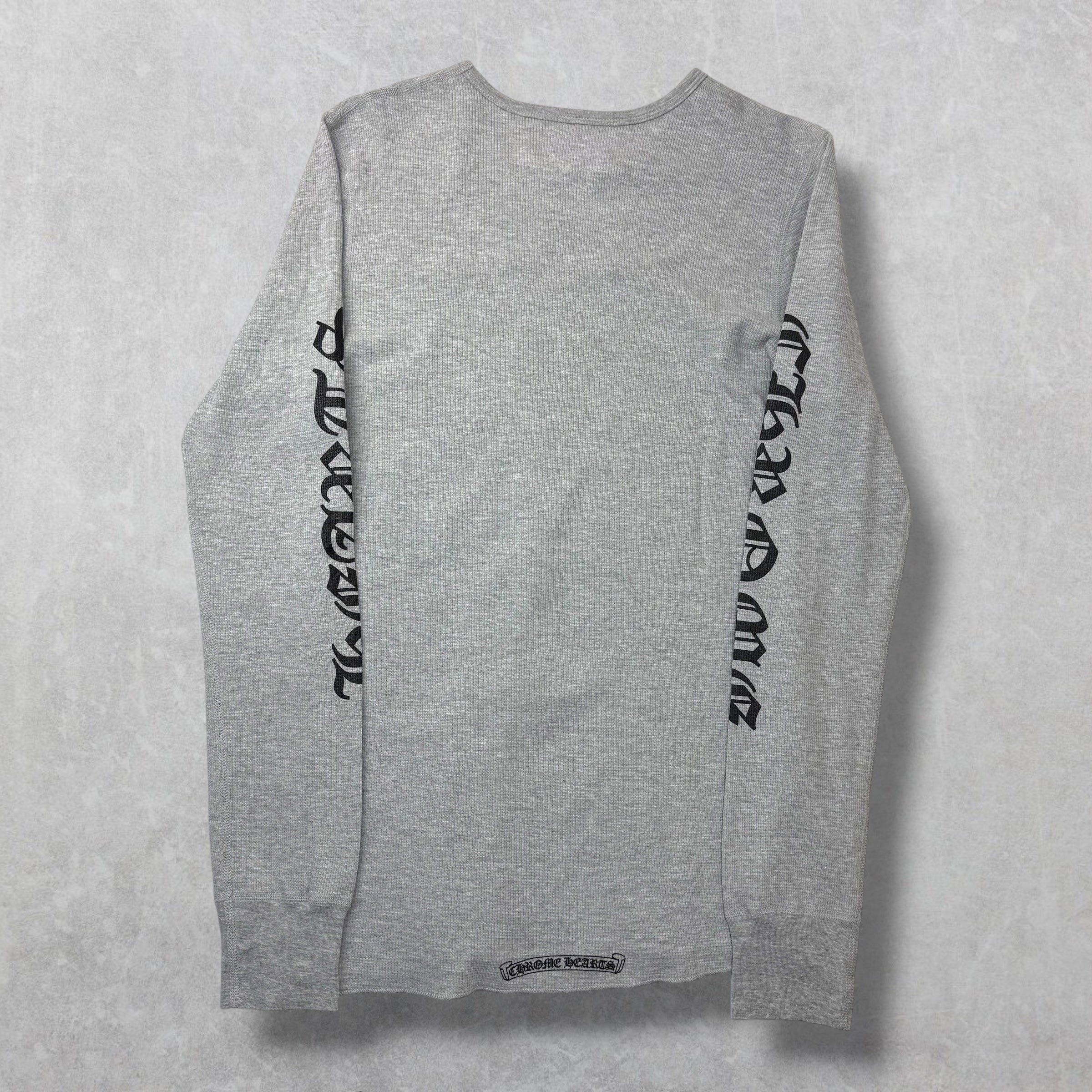 Chrome Hearts Chrome Hearts Scroll Logo Grey Thermal L/S L Size US L / EU 52-54 / 3 - 2 Thumbnail