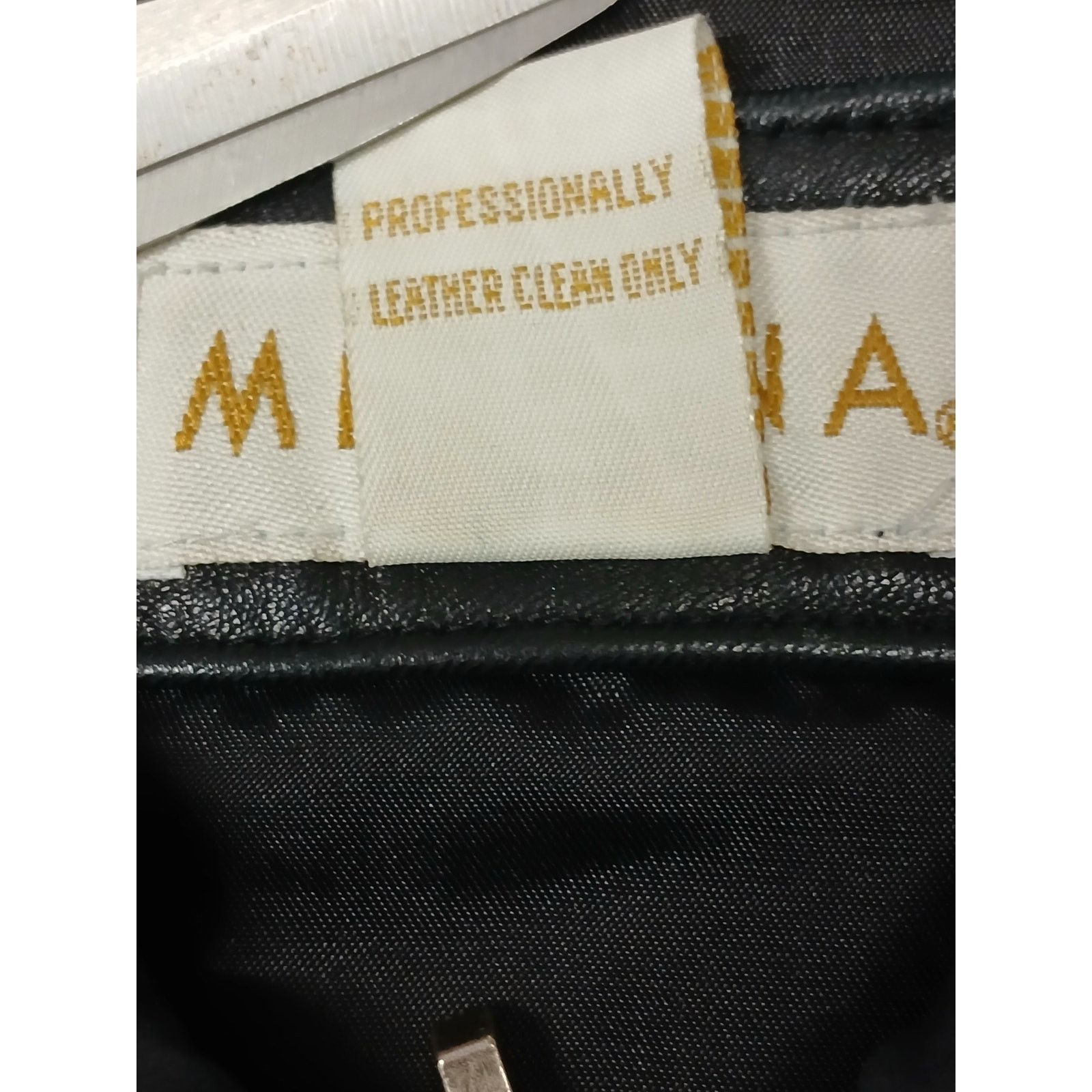 Merona Merona (Medium) Women's Black Genuine Leather Zip Jacket Size M / US 6-8 / IT 42-44 - 8 Thumbnail