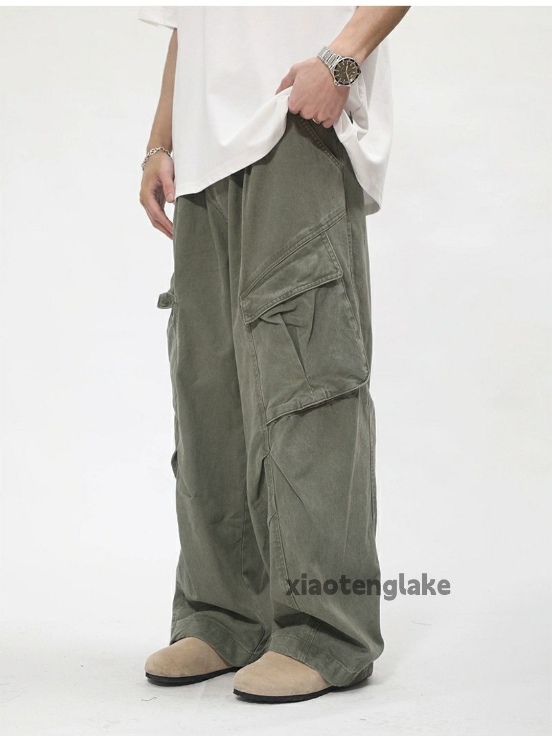Designer × Japanese Brand × Vintage washed faded cleanfit yuppie loose baggy cargo pants Size US 32 / EU 48 - 1 Thumbnail