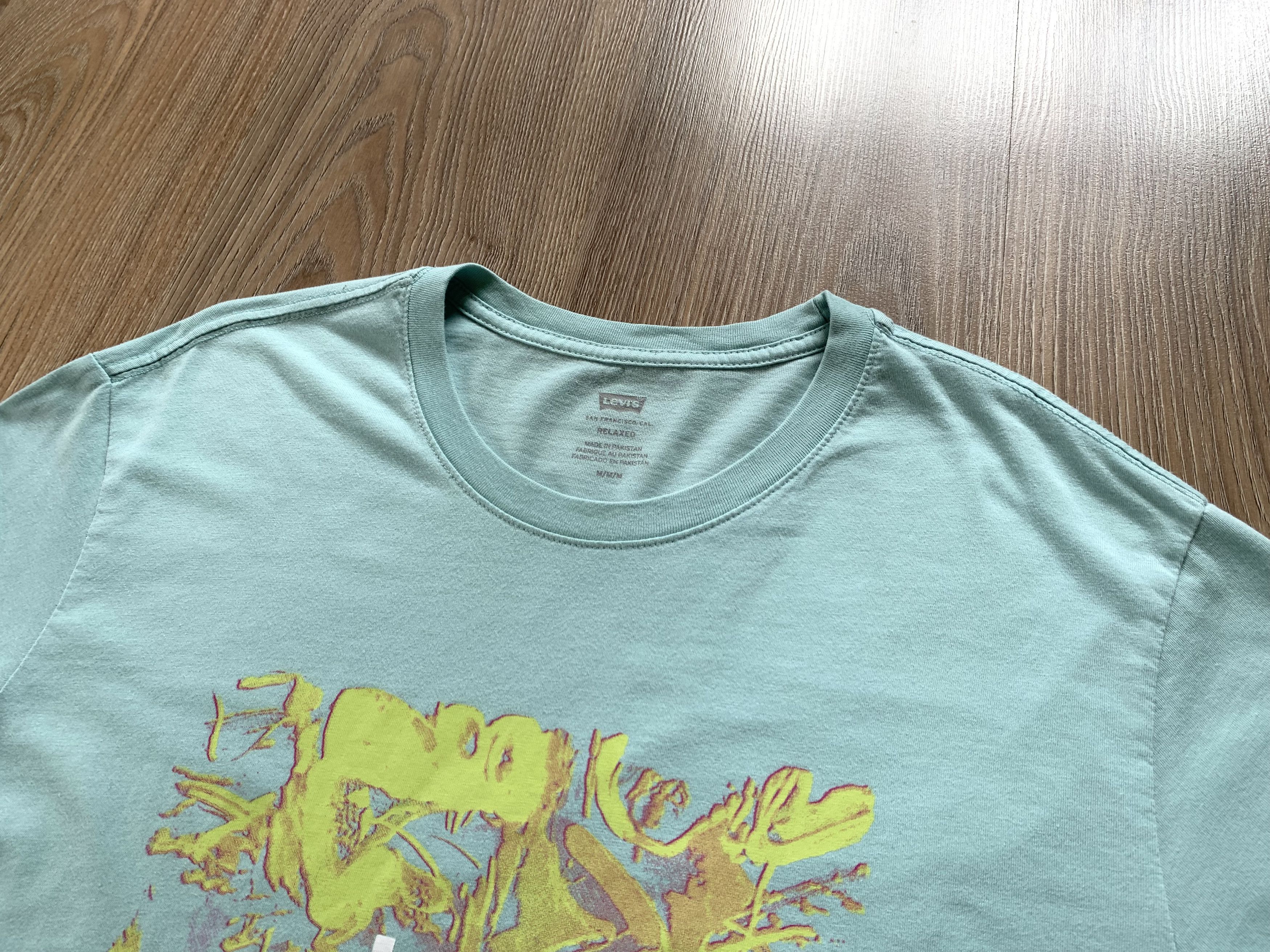Levi's Levis Printed Turquoise T Shirt Size US M / EU 48-50 / 2 - 4 Thumbnail