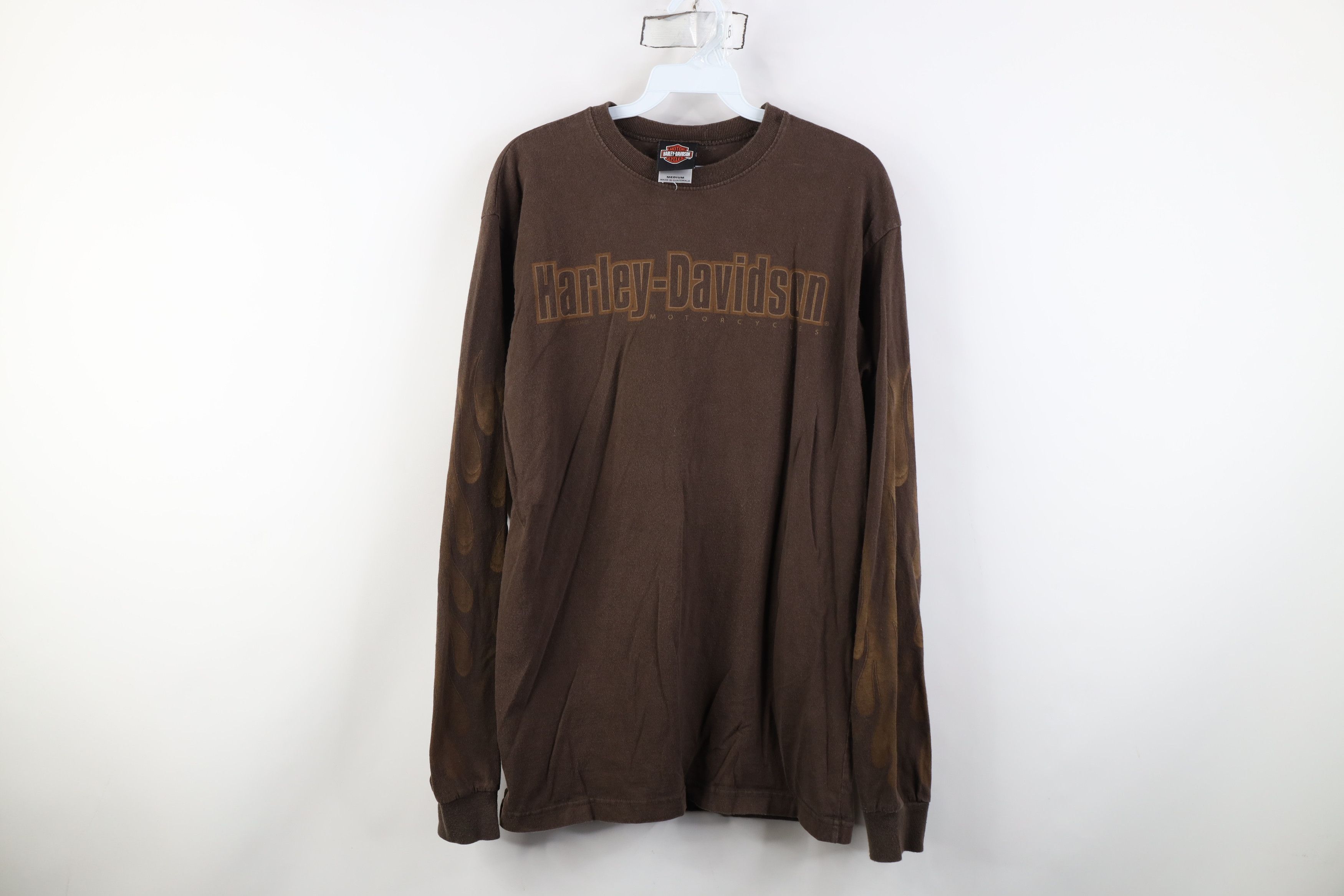 Harley Davidson Vintage Y2K 2005 Harley Davidson Flames Long Sleeve T-Shirt Size US M / EU 48-50 / 2 - 1 Thumbnail