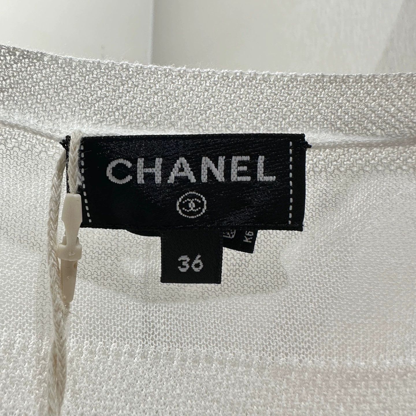 Chanel Chanel may276 24S Sheer Strip Logo Short Sleeve 36 Size XS / US 0-2 / IT 36-38 - 3 Thumbnail