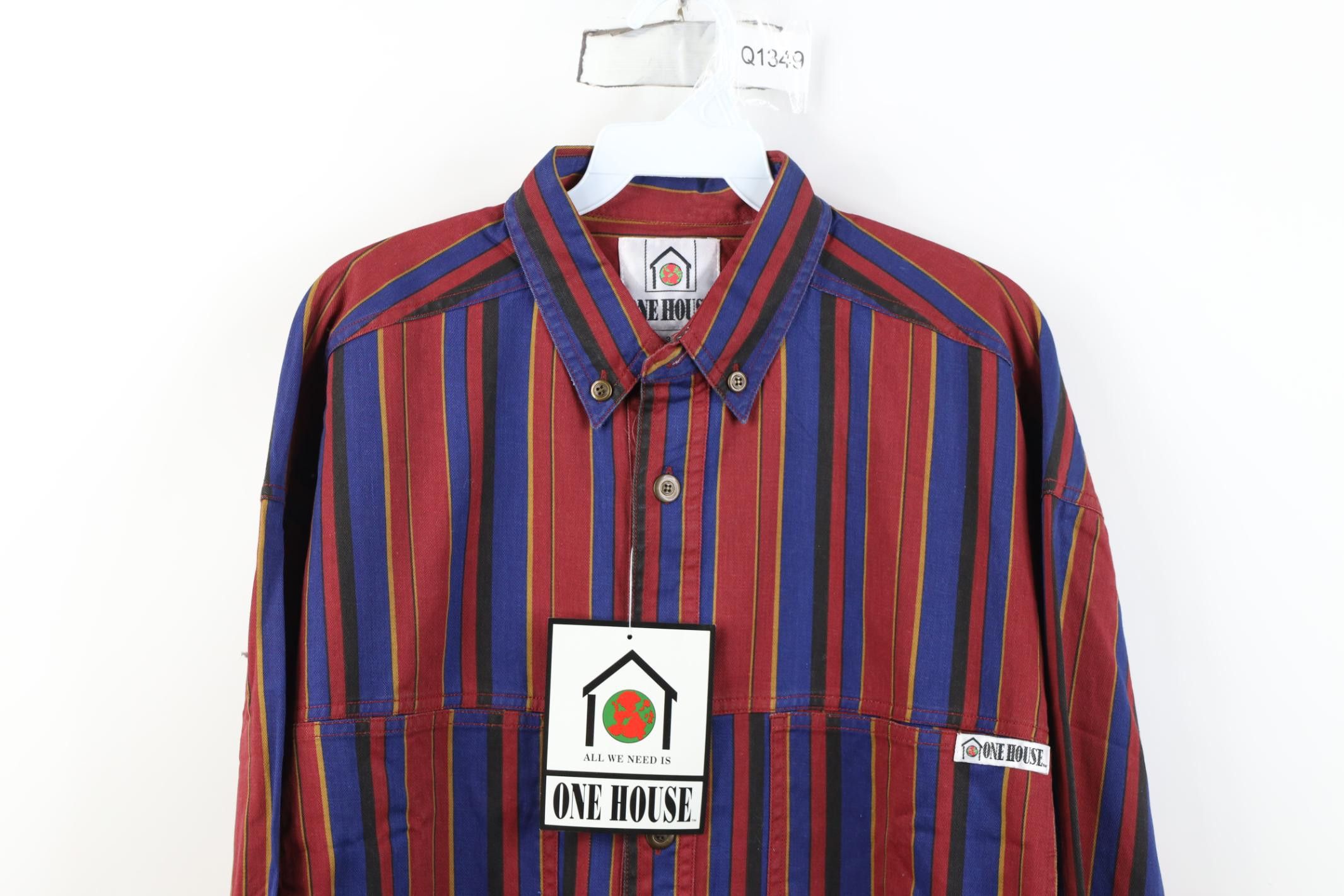 Vintage Deadstock Vintage 90s Streetwear Big Pocket Button Shirt Size US XXL / EU 58 / 5 - 2 Thumbnail