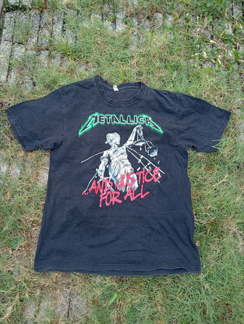 image of Band Tees x Metallica Stealvintage Metallica And Justice For All Tees in Faded Black (Size Medium)