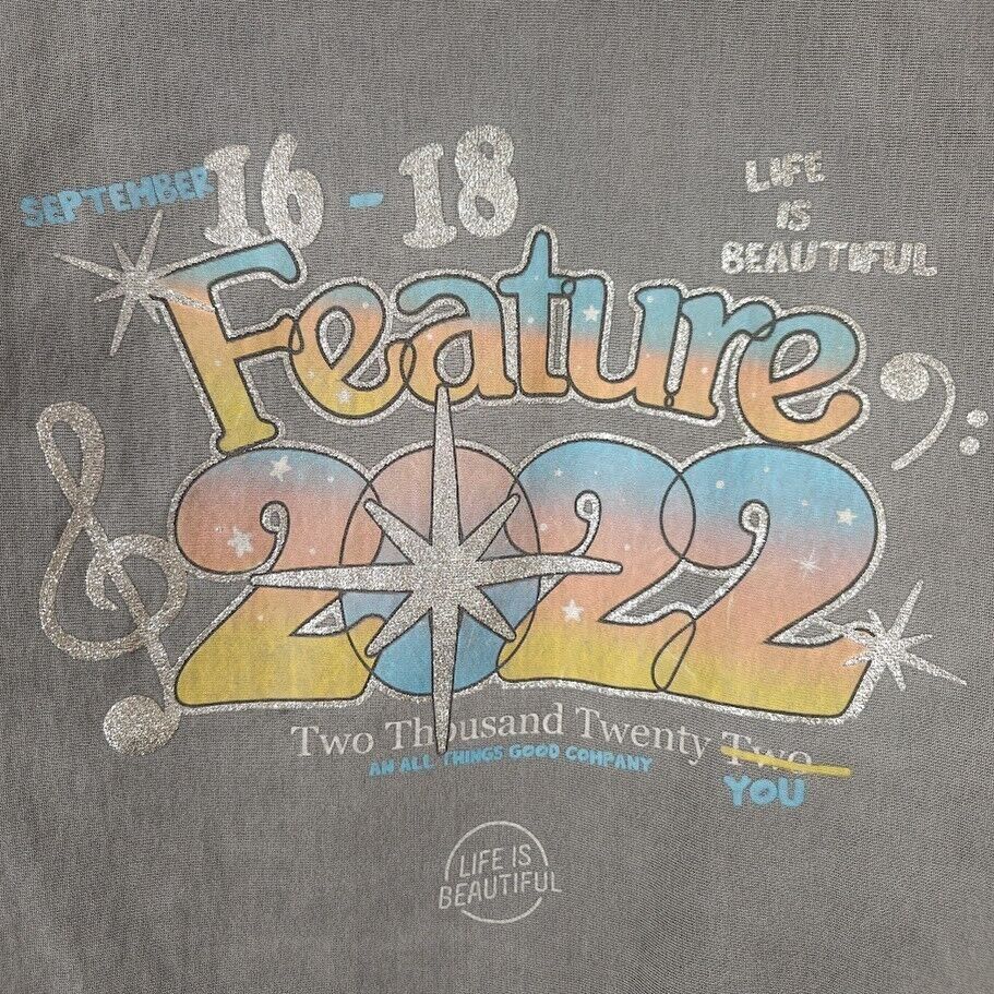 Feature Life Is Beautiful Festival Sweatshirt Hoodie Mens Size 3XL Size US XXL / EU 58 / 5 - 4 Thumbnail