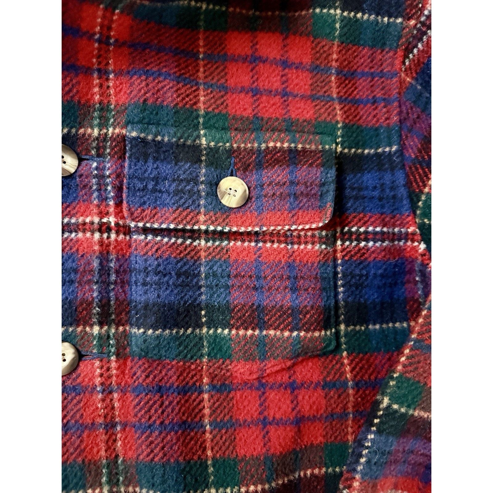 Eddie Bauer Vtg Eddie Bauer Jacket Tartan Wool Plaid Button Barn Coat Size M / US 6-8 / IT 42-44 - 5 Thumbnail