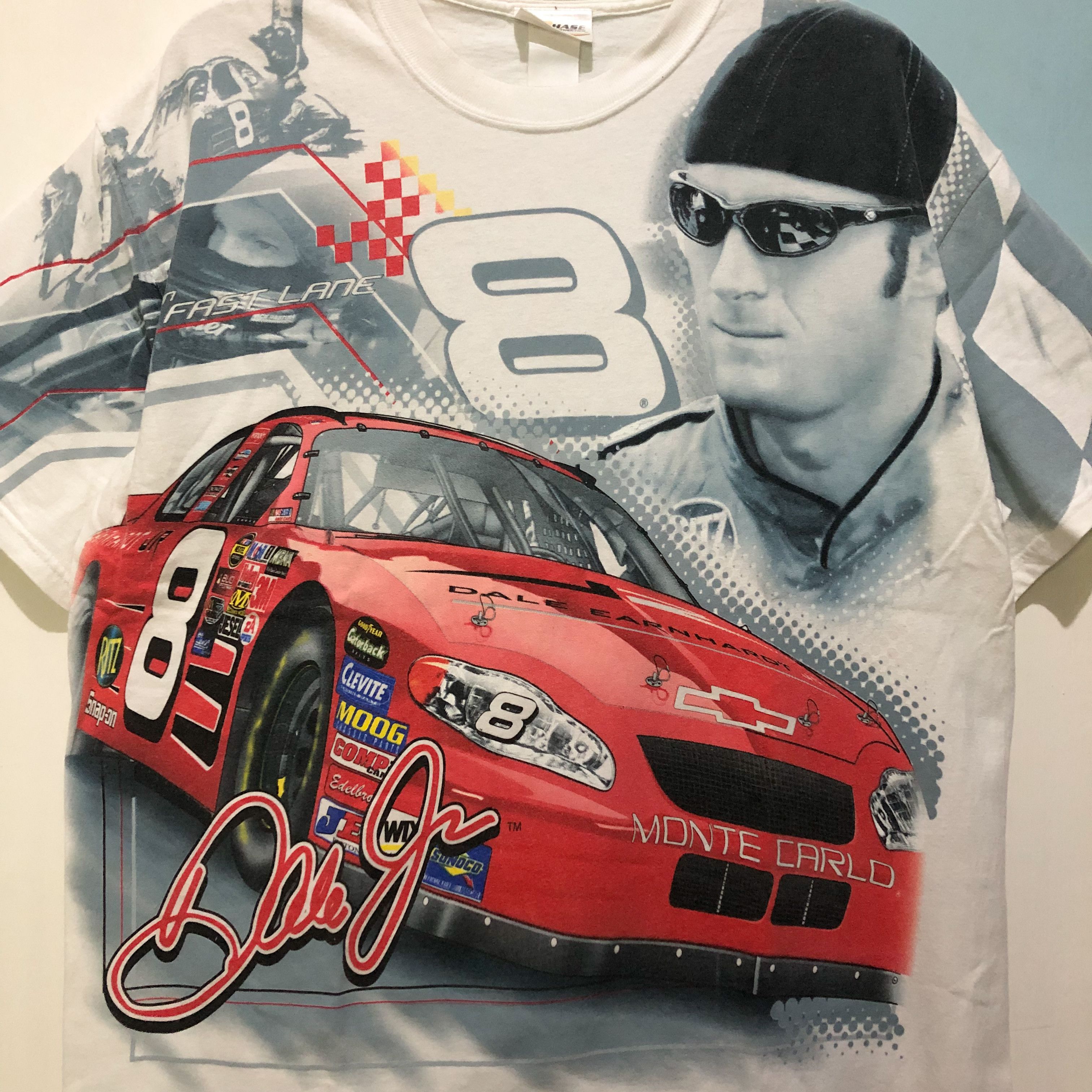 Chase Authentics Vintage Dale Earnhardt Jr All Over Print NASCAR T-Shirt Size US L / EU 52-54 / 3 - 4 Thumbnail