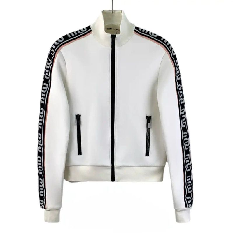 Miu Miu Miu Miu Women's Cotton White Jacket 0089 Size S / US 4 / IT 40 - 1 Thumbnail