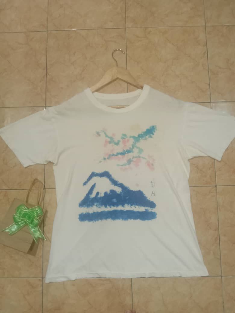 Vintage Vintage fuji mountain single stich hand painting ART Size US L / EU 52-54 / 3 - 1 Thumbnail