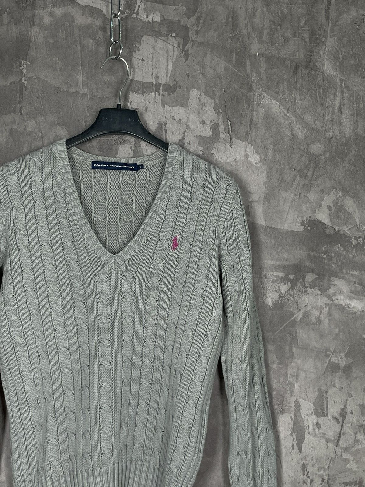 Polo Ralph Lauren × Ralph Lauren Ralph Lauren Cuble Knit V Neck Sweater Size S / US 4 / IT 40 - 4 Thumbnail