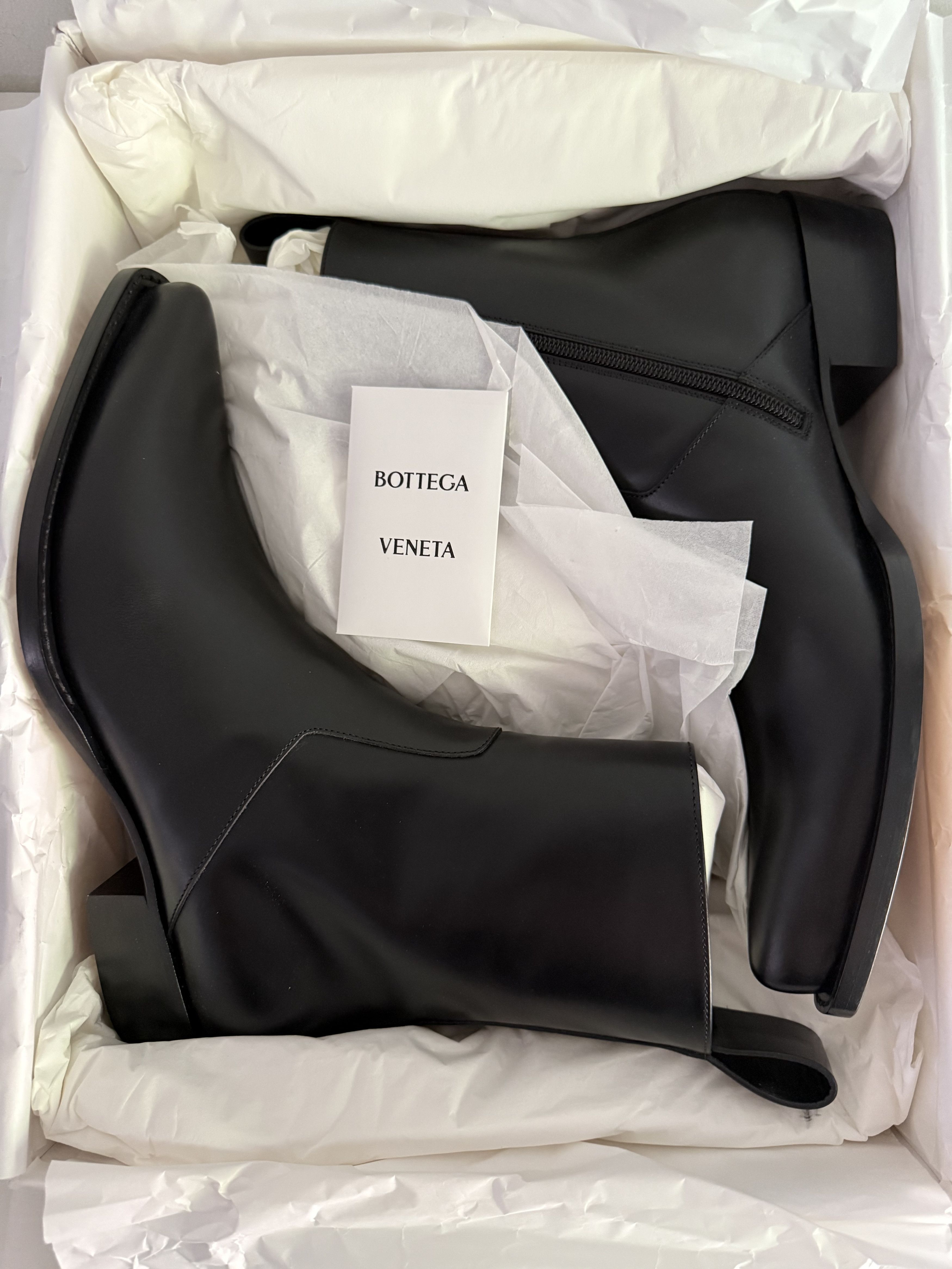 Bottega Veneta Leather Ankle Boots Zipped Size US 9 / EU 42 - 8 Thumbnail