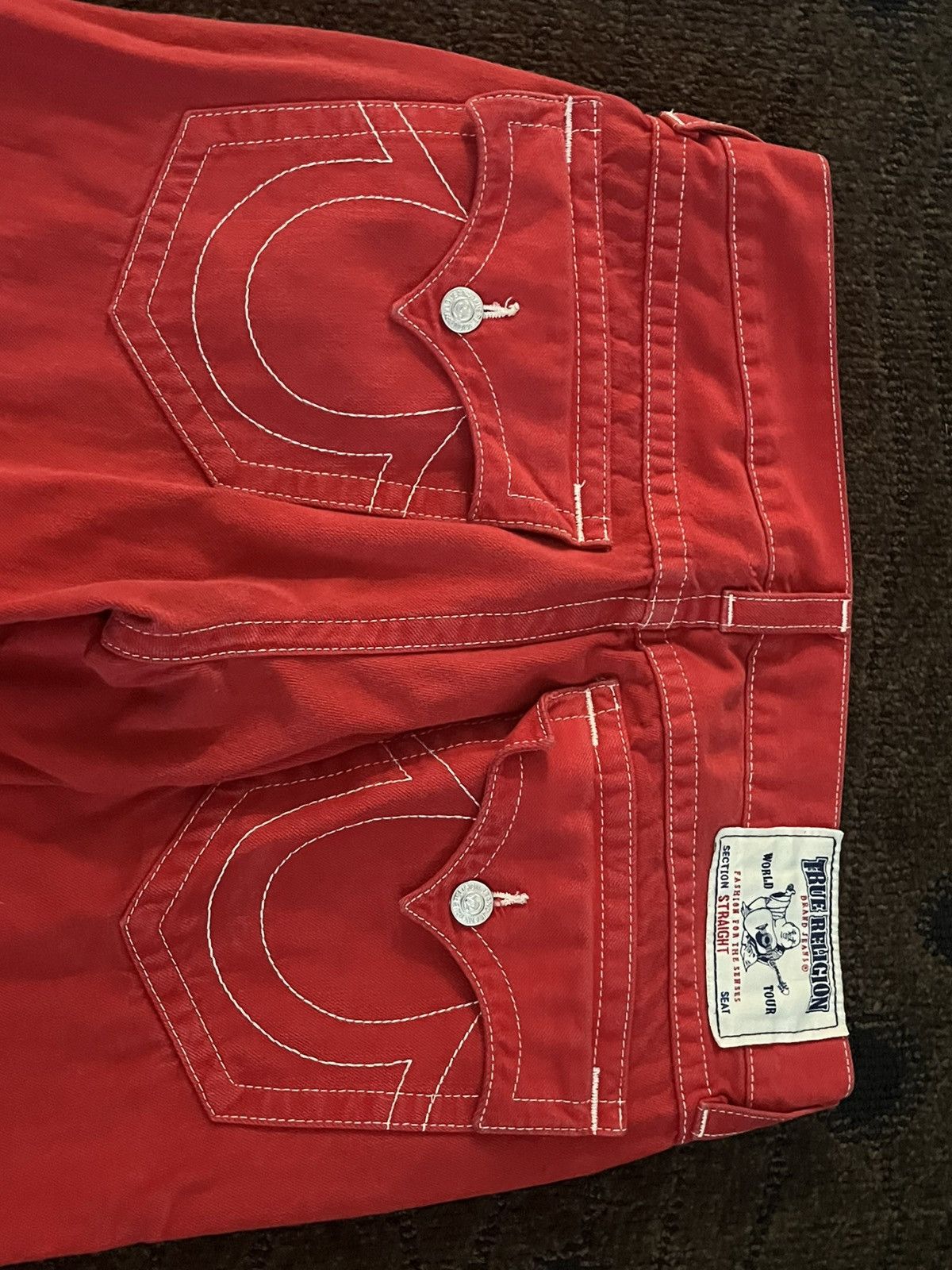 True Religion TRUE RELIGION RED JEANS SIZE 34 Size US 34 / EU 50 - 4 Thumbnail