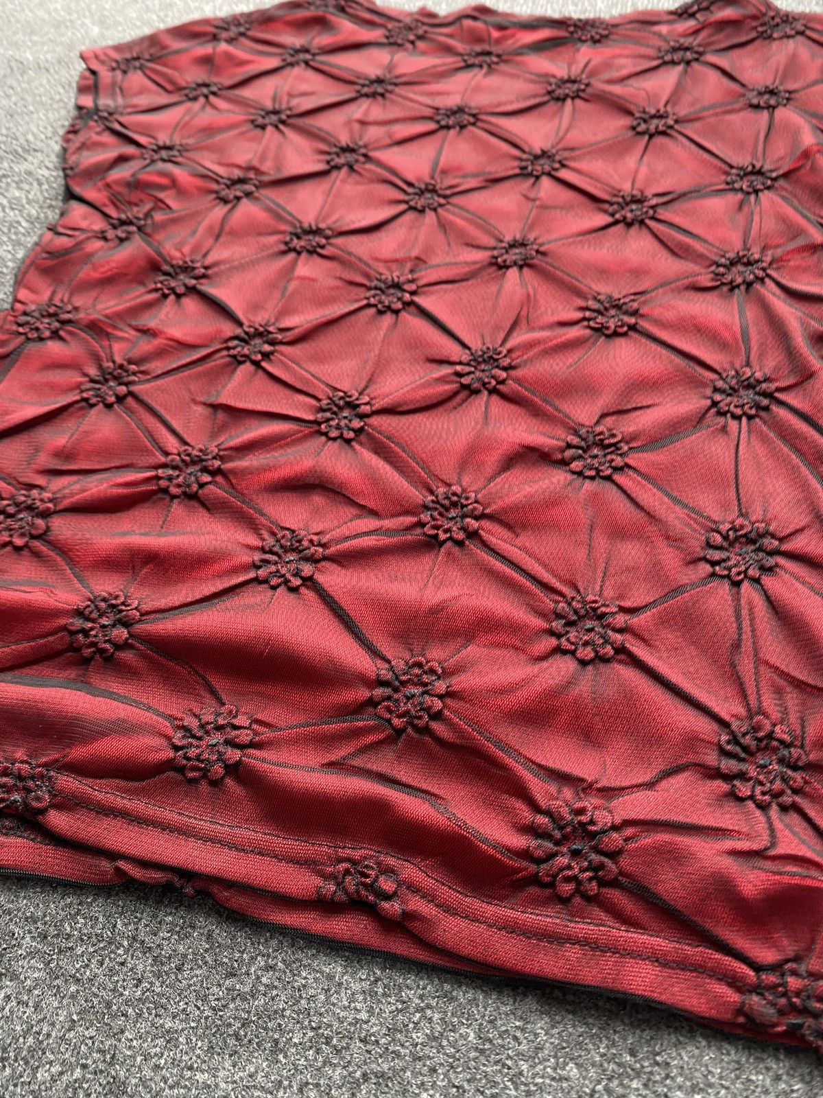 Adolfo Dominguez 🔥Designer Luxury Adolfo Dominguez Mesh Red blouse xs goth Size XS / US 0-2 / IT 36-38 - 8 Thumbnail