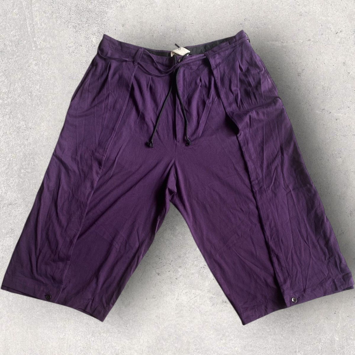 Yohji Yamamoto Ground Y Drawstring Wrap Cropped Pants Size US 34 / EU 50 - 4 Thumbnail