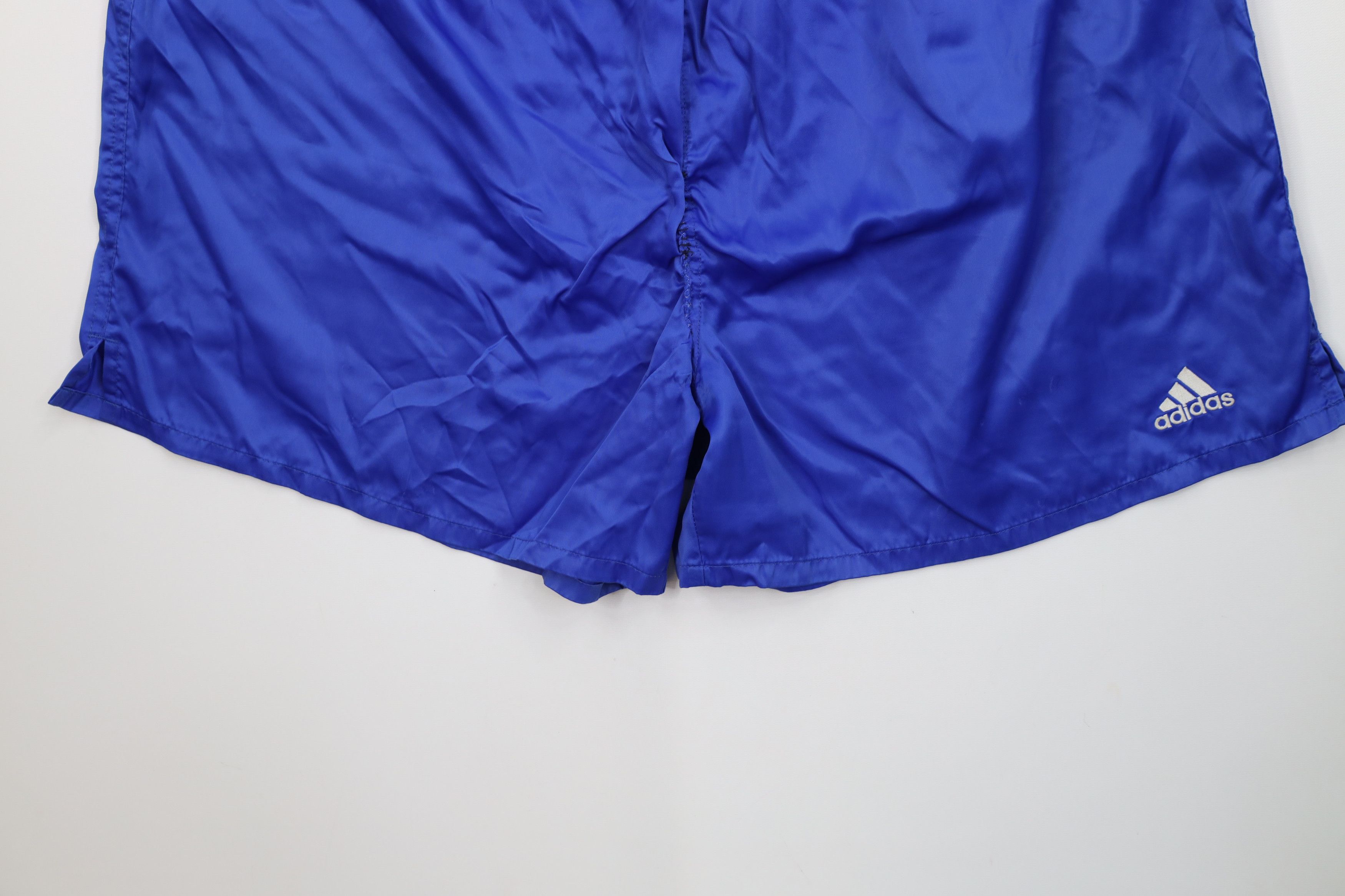 Adidas Vintage 90s Adidas Nylon Running Soccer Shorts Royal Blue Size US 36 / EU 52 - 4 Thumbnail