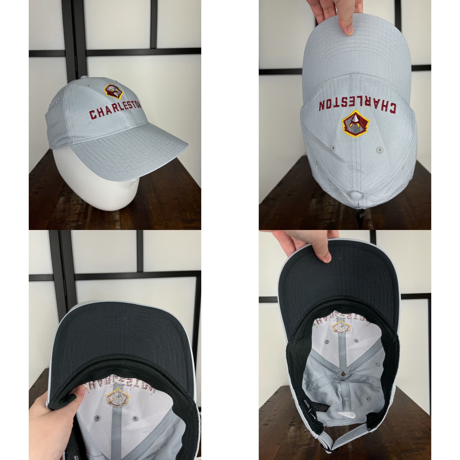 Nike Nike University of Charleston Hat Cap Strap Back Adult OS Gray Legacy91 Poly Size ONE SIZE - 8 Thumbnail