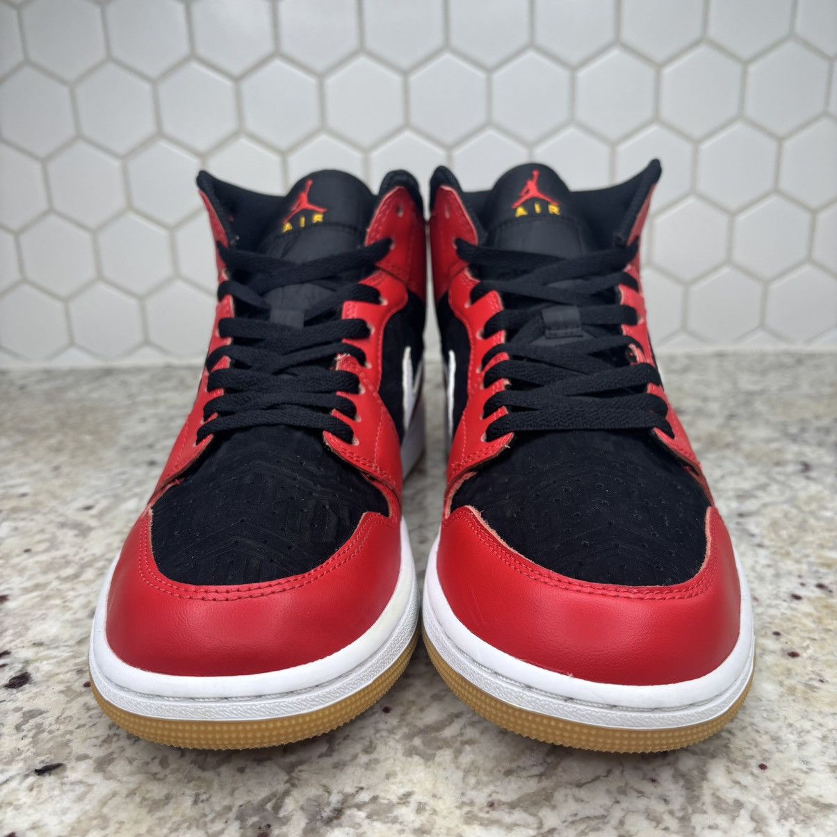 Jordan Brand Size 10-Jordan 1 Mid SE Christmas LIGHTLY WORN W BOX Size US 10 / EU 43 - 4 Thumbnail