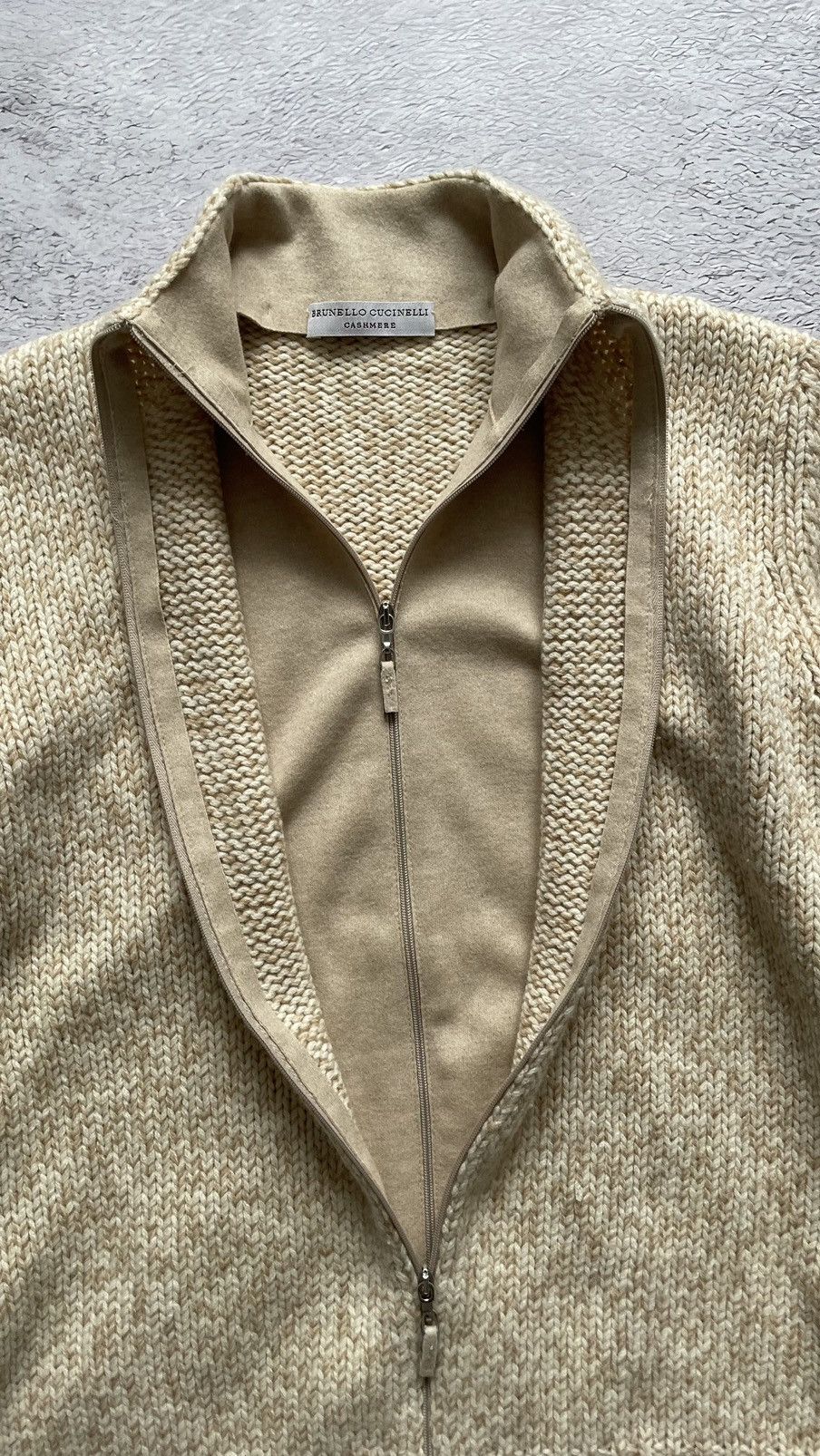 Brunello Cucinelli LUXURY! Brunello Cucinelli Cashmere Zip Up Sweater Lampo Size US S / EU 44-46 / 1 - 5 Thumbnail