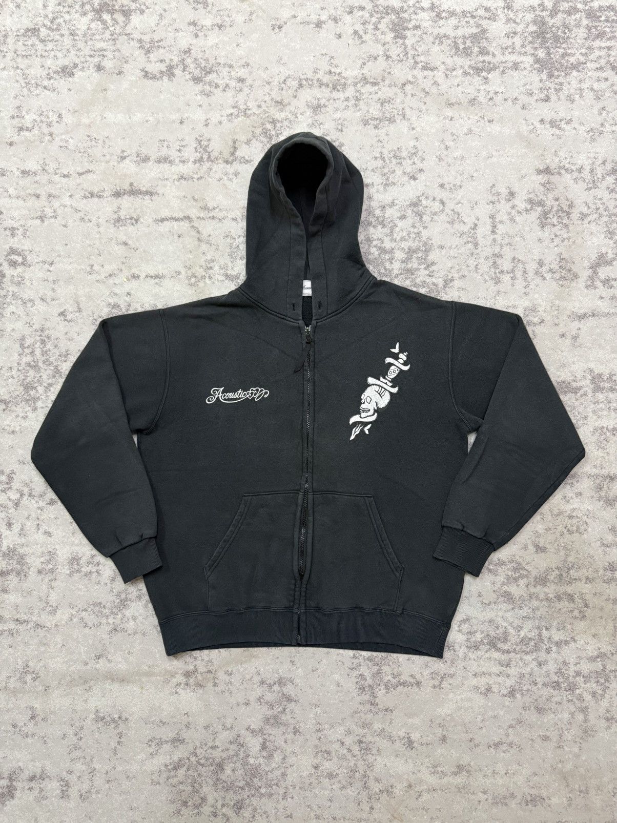 Japanese Brand Acoustic Prominent Skull Zip Up Sweater Hoodie Size US L / EU 52-54 / 3 - 3 Thumbnail
