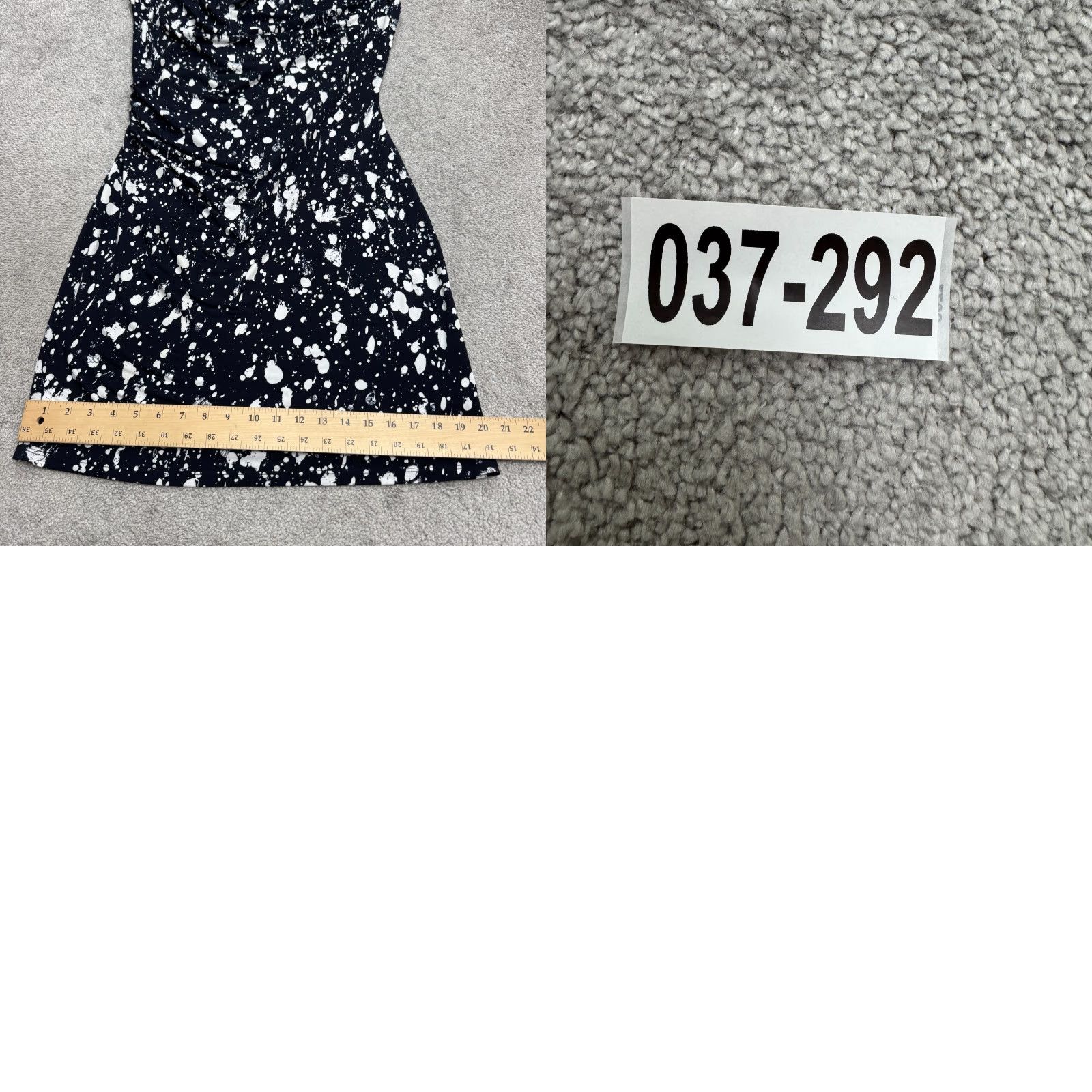 MICHAEL Michael Kors Mini Splatter Cowl Neck Navy White NWOT Medium Dress Womens