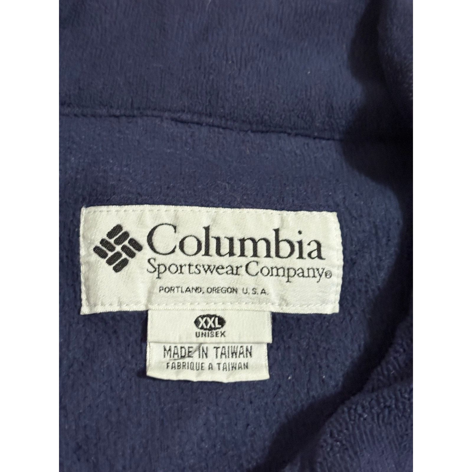 Columbia Vintage Columbia Navy Fleece Zip Up Jacket - Unisex XXL 2XL Size US XXL / EU 58 / 5 - 4 Thumbnail