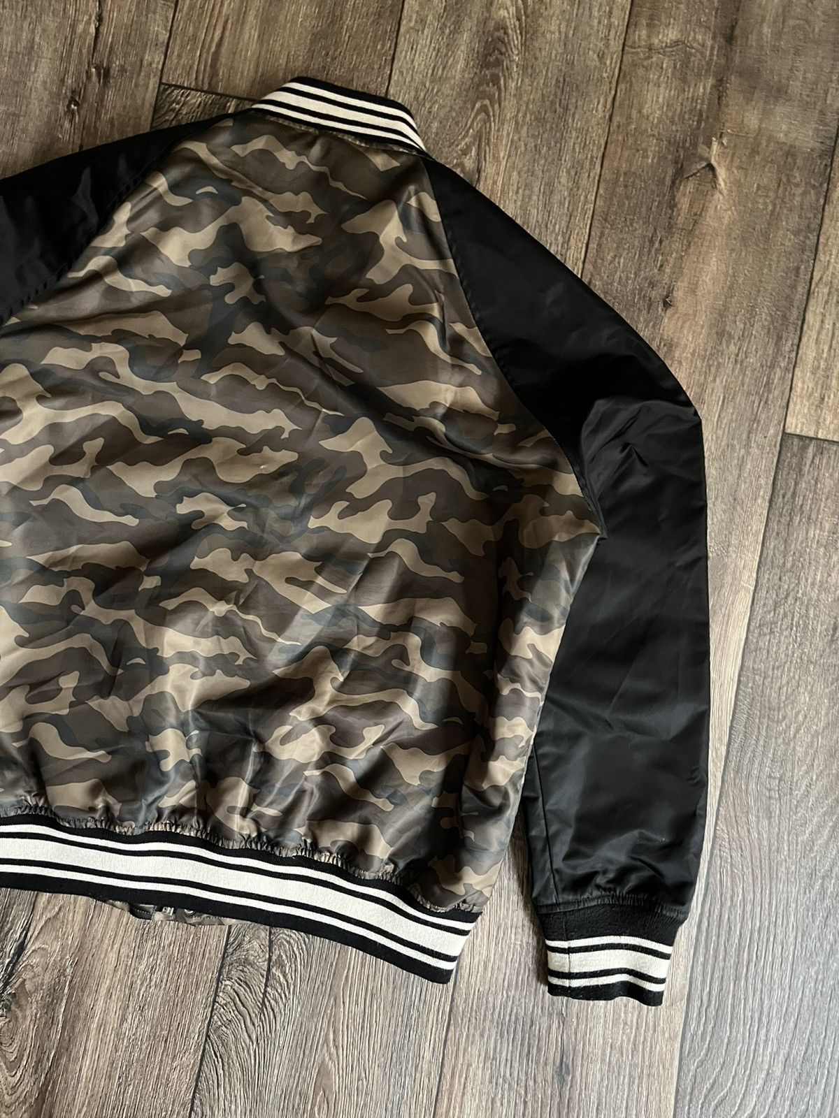 Schott × Vintage Vintage Schott ‘S’ Logo Camo Bomber Jacket NYC Size US XL / EU 56 / 4 - 13 Thumbnail