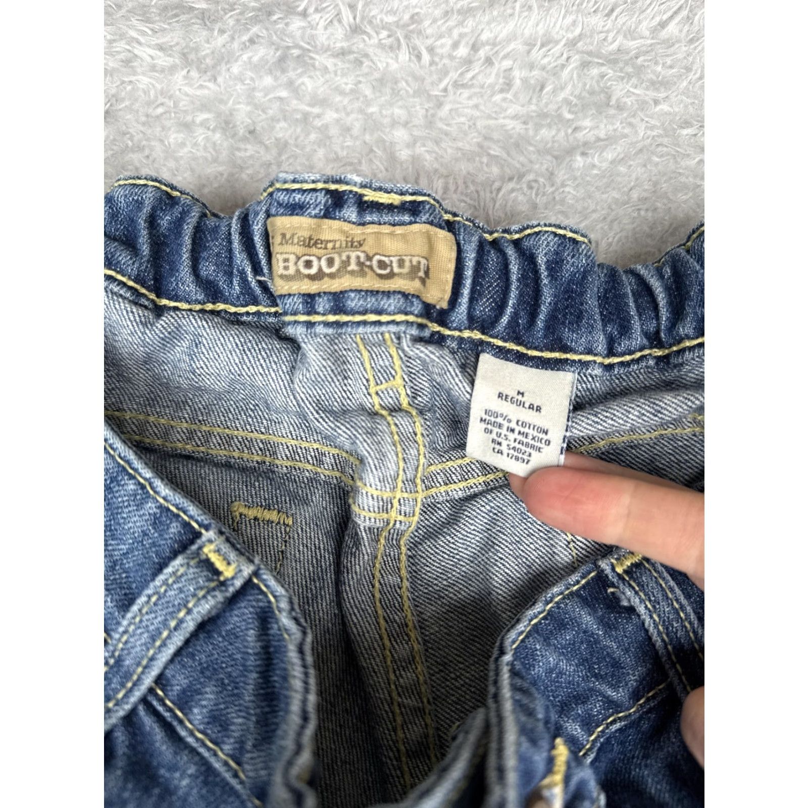 Old Navy Old Navy Maternity Jeans Womens M Blue Bootcut Elastic Waist Denim Medium Wash Size 32" / US 10 / IT 46 - 6 Thumbnail