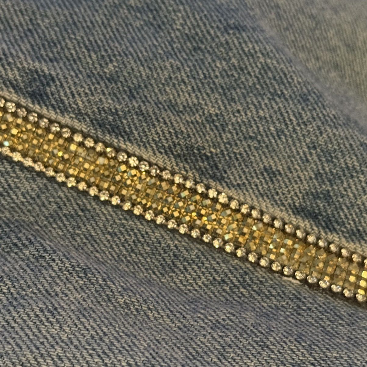 Zara Zara Mom fit rhinestone seam jeans Size 24" / US 00 / IT 34 - 5 Thumbnail
