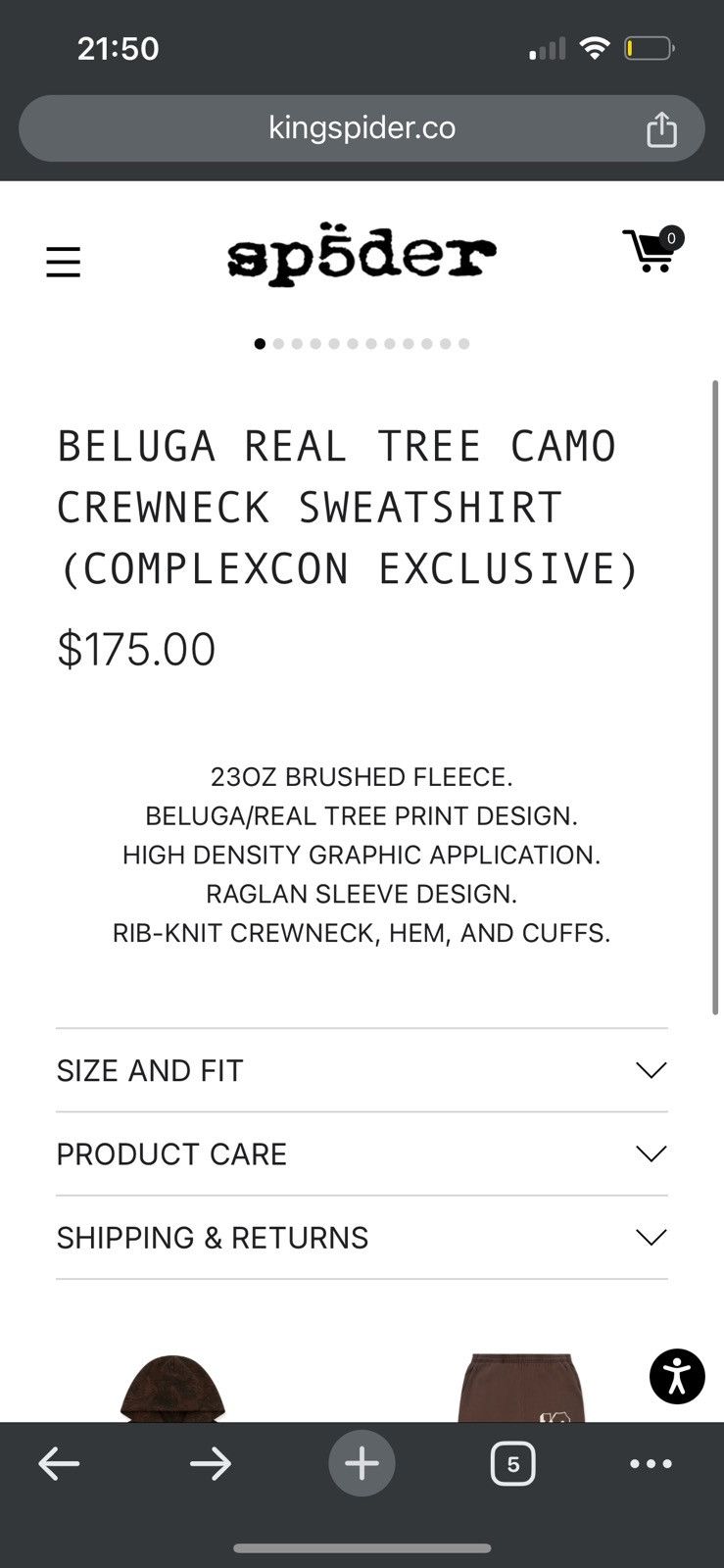 Complex × Sp5der × Travis Scott Sp5der Beluga Real Tree Camo Crewneck Complexcon Exclusive Size US M / EU 48-50 / 2 - 12 Thumbnail