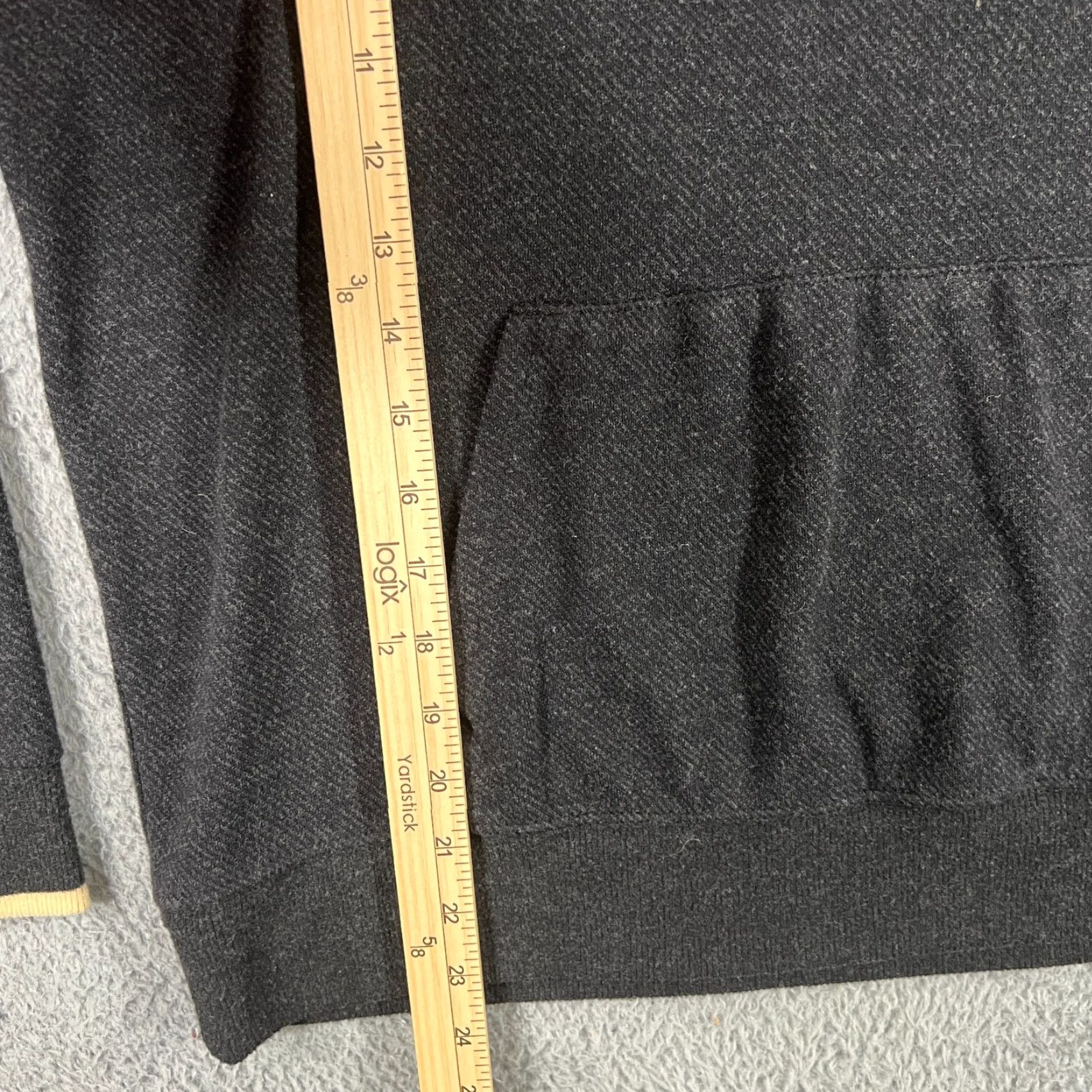 Faherty VINTAGE Faherty Women's Sweater Hoodie Casual Fall Winter M Black Heathered Hoodie Pouch Pocket Size M / US 6-8 / IT 42-44 - 3 Thumbnail