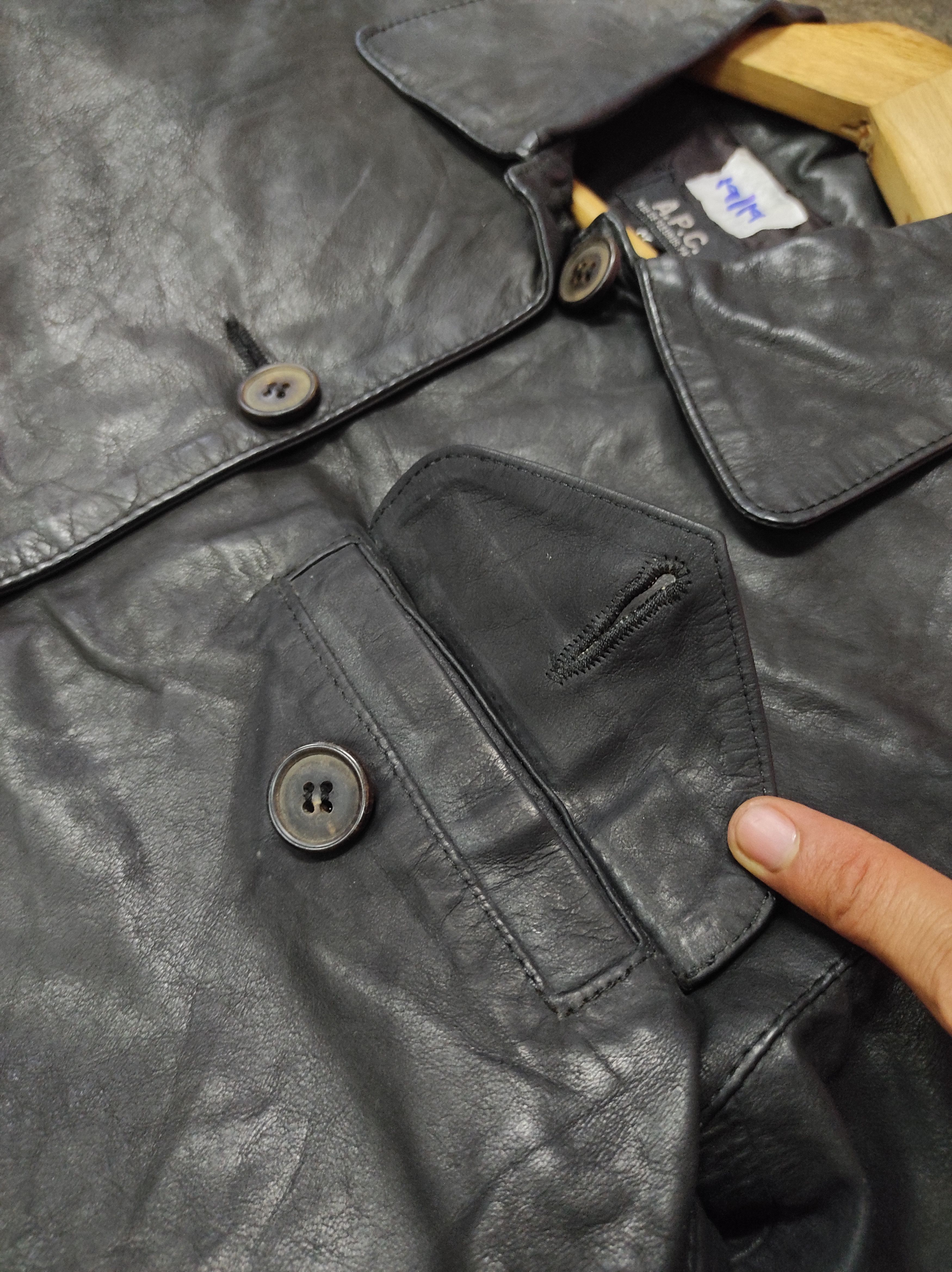 A.P.C. × Genuine Leather × Vintage APC VTG GENUINE LEATHER JACKET SUN FADED Size US M / EU 48-50 / 2 - 4 Thumbnail