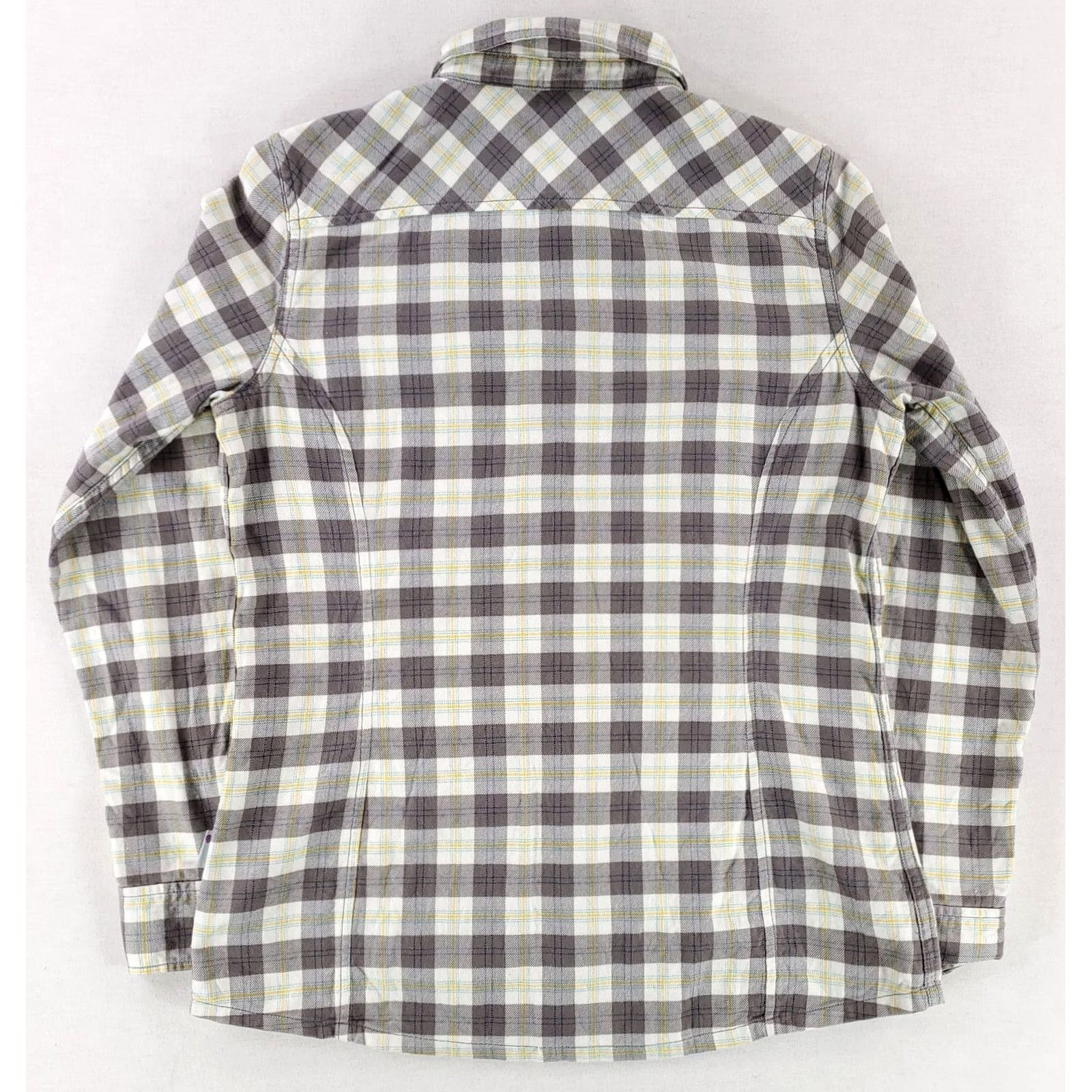 Vintage VINTAGE Stio Flannel Shirt Plaid Gray Yellow White Long Sleeve Women's M Size M / US 6-8 / IT 42-44 - 4 Thumbnail