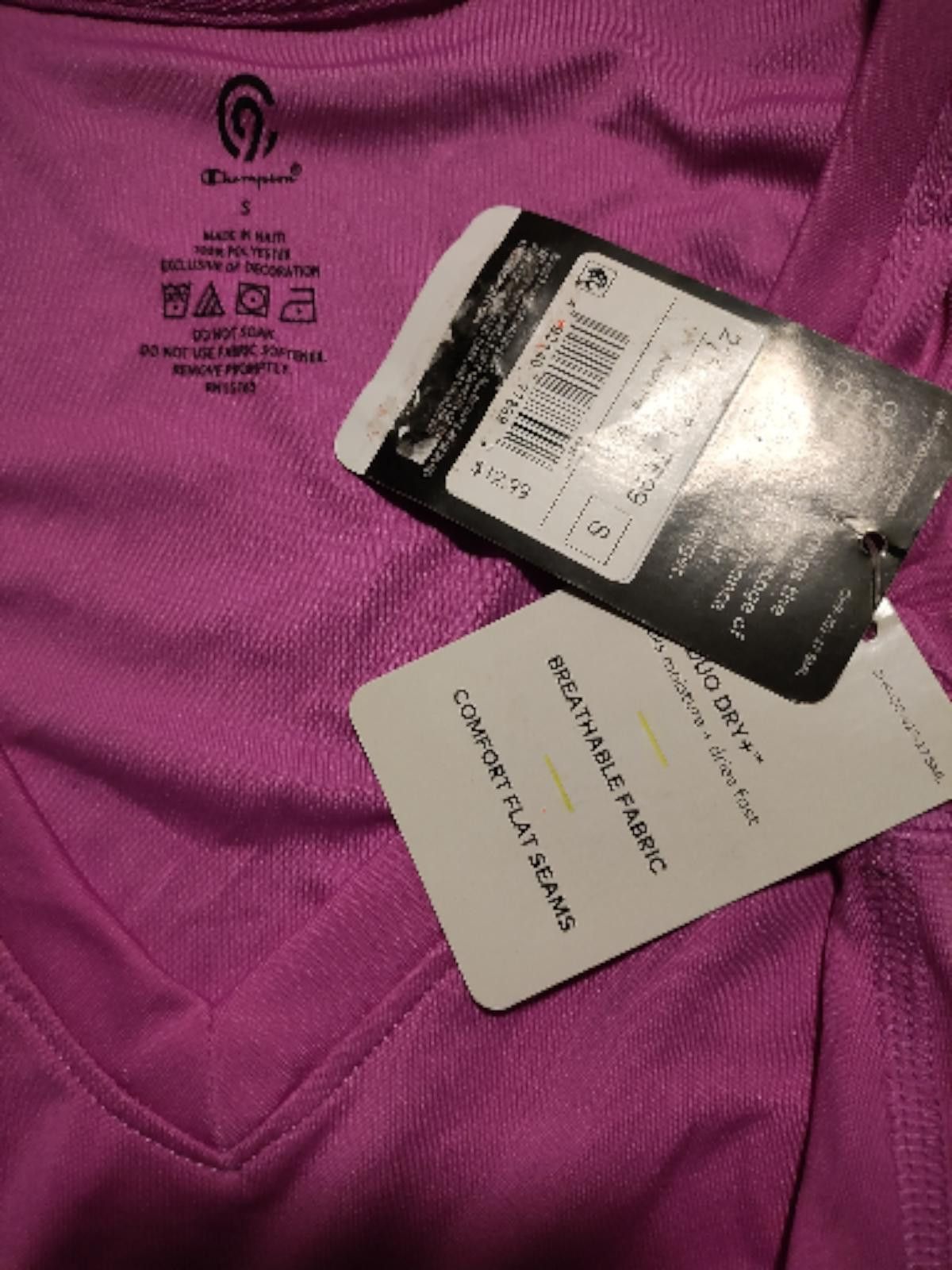 Champion Champion Duo Dry Women's V-Neck T-Shirt, Pink Size Small Size S / US 4 / IT 40 - 6 Thumbnail