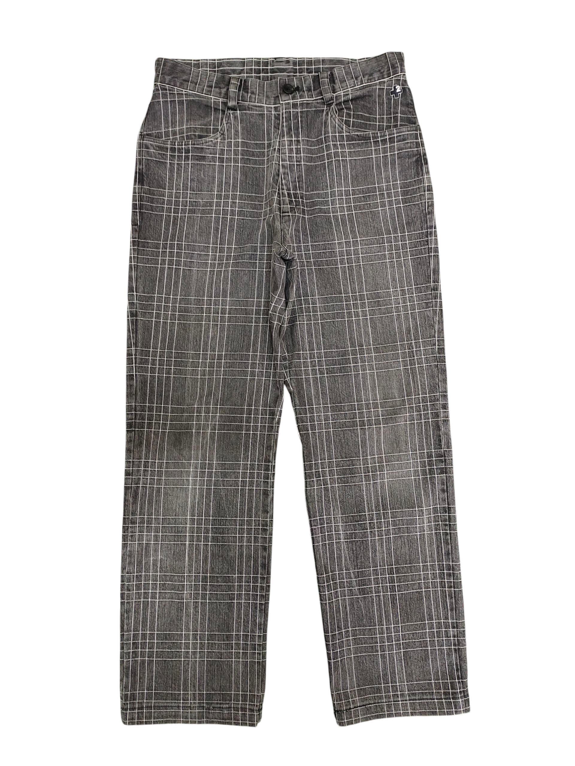 )*)様 90s? Jean Charles de Castelbajac Vintage 90s Jean Charles De Castelbajac Checkered Denim Pant