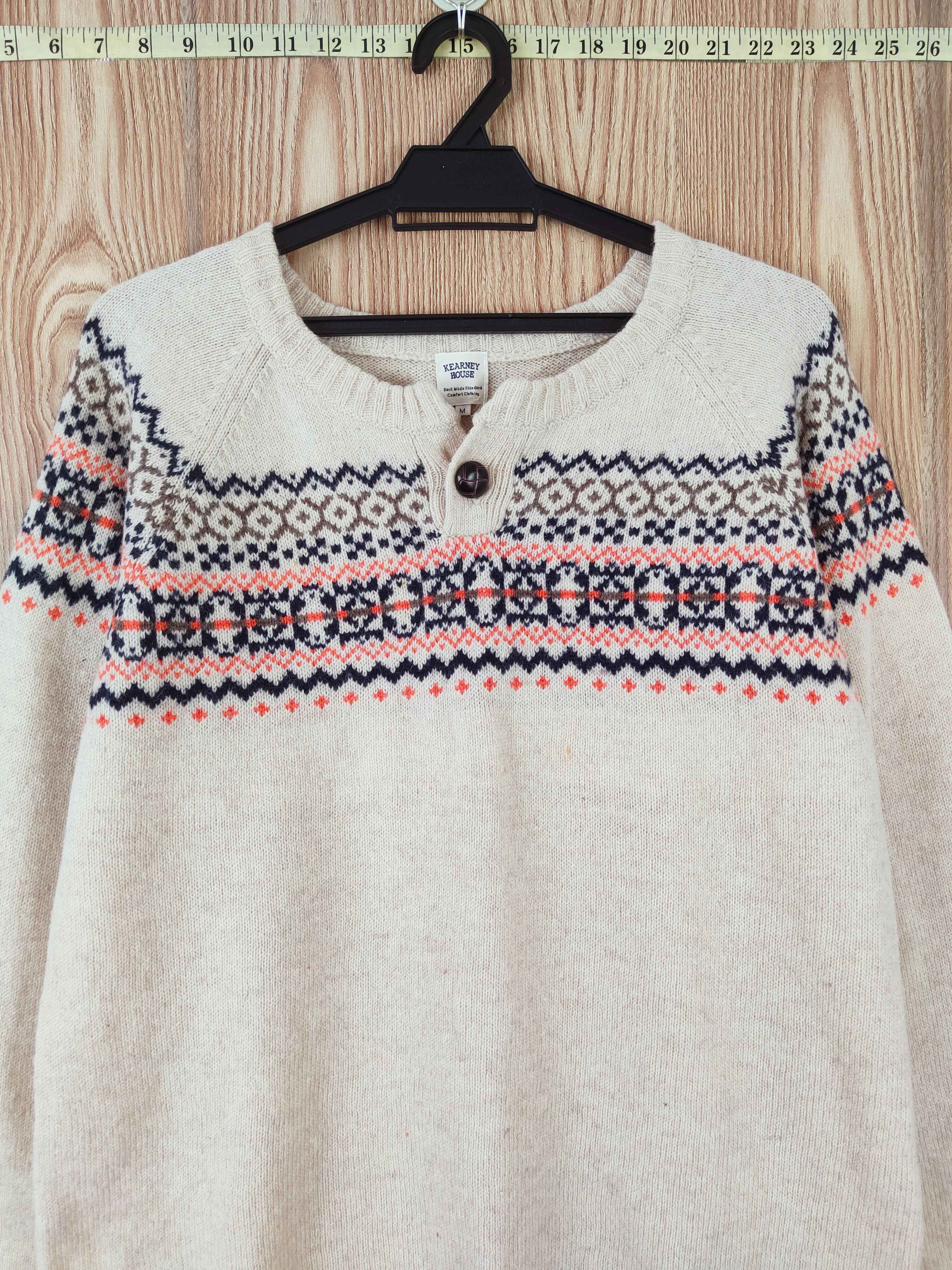 Japanese Brand × Vintage Kearney House Cream Knitwear Sweatshirts #W676 Size M / US 6-8 / IT 42-44 - 2 Thumbnail