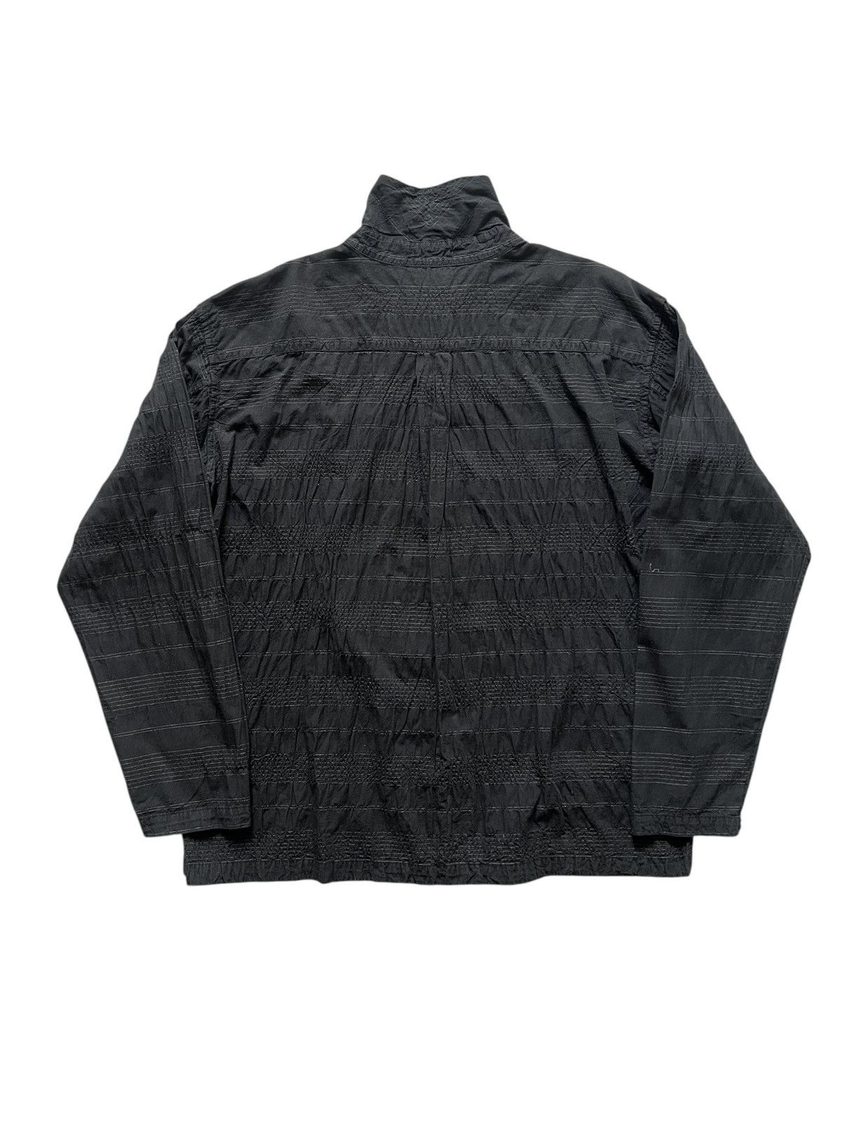 Issey Miyake 1990s Issey Miyake Textured Asymmetrical Button Up Shirt Size US M / EU 48-50 / 2 - 2 Thumbnail