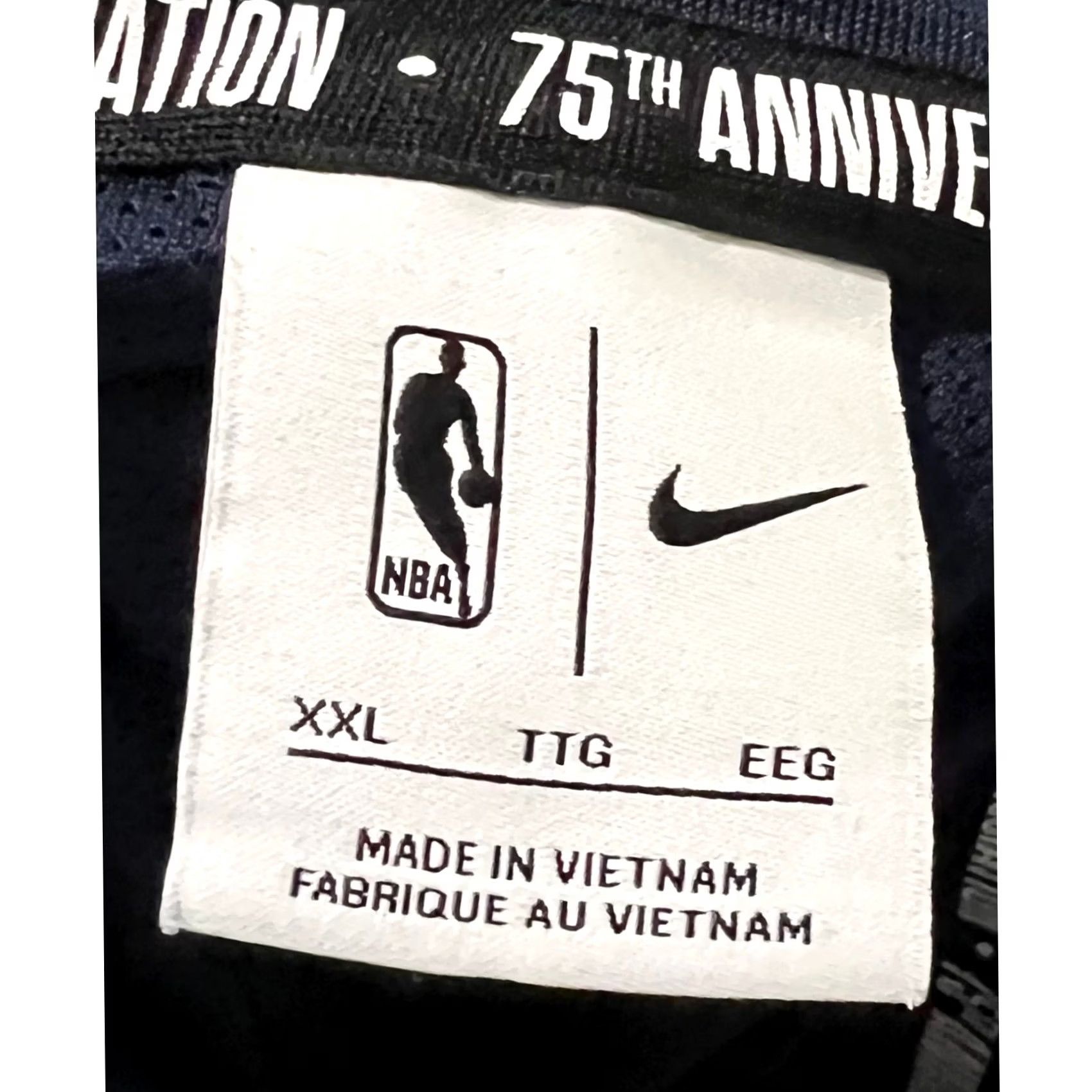 Nike Nike 75th Anniversary NBA Jacket Windbreaker XL/2XL Blue Unisex Adults Long Sleeve Zip Pockets Nylon Size US XXL / EU 58 / 5 - 7 Thumbnail