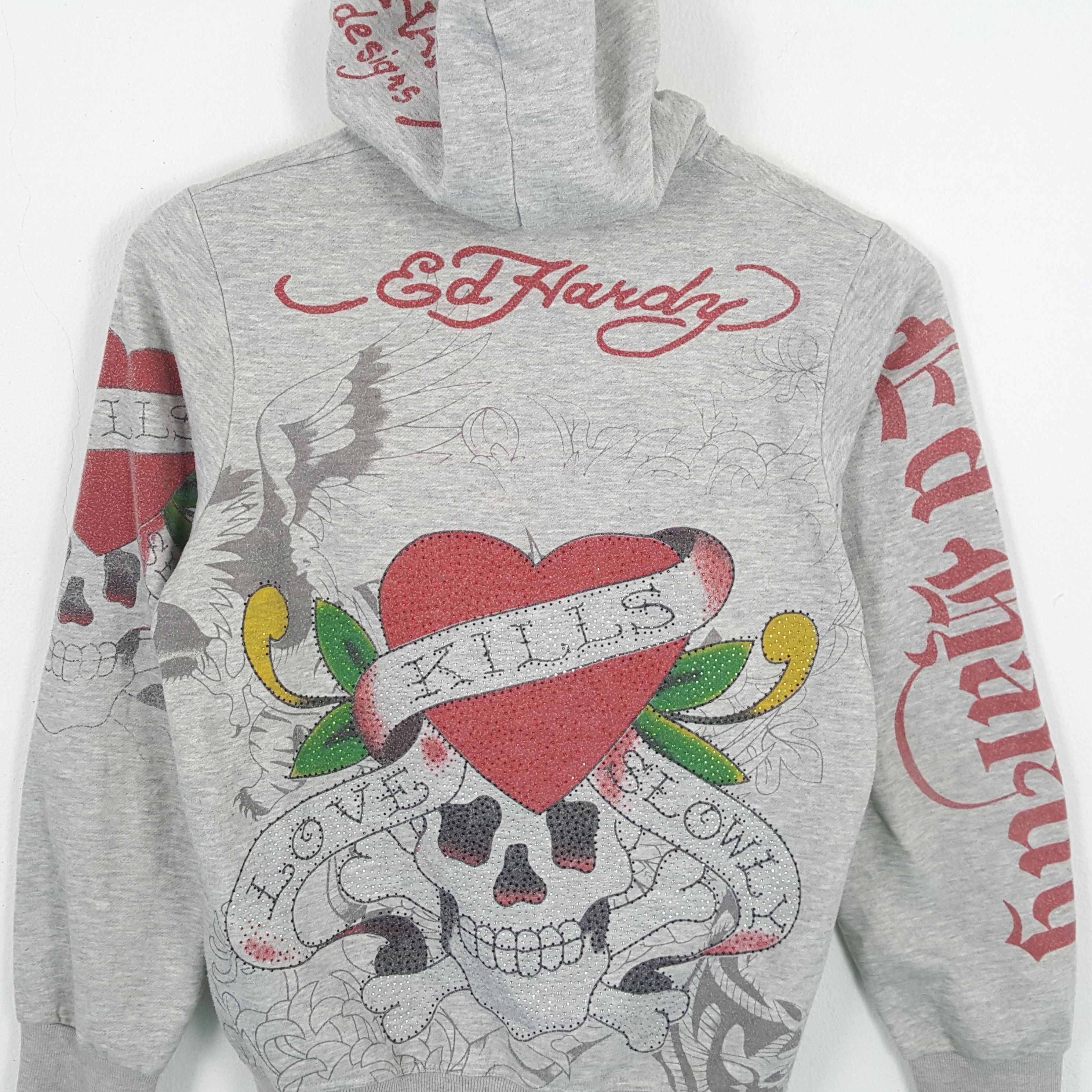 Christian Audigier × Ed Hardy × Vintage Vintage ED-HARDY by CHRISTIAN AUDIGIER Designer Brand Hoodie Size US M / EU 48-50 / 2 - 2 Thumbnail
