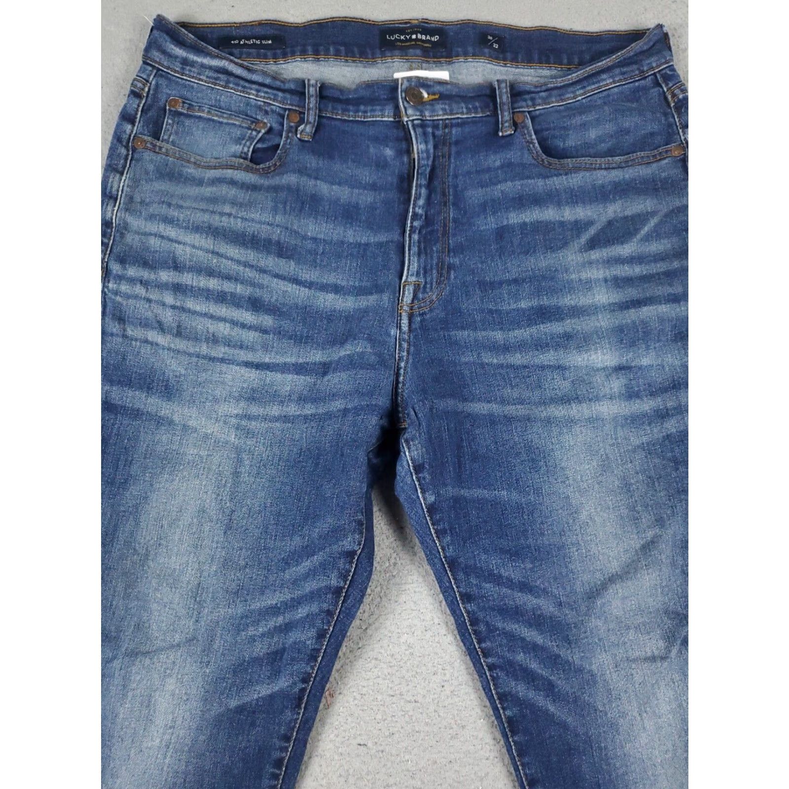 Lucky Brand Lucky Brand Mens 36x28 Extra Large Blue Athletic Slim Leg Denim Jeans Pants Size US 36 / EU 52 - 2 Thumbnail