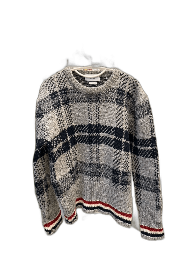Thom Browne Thom Browne Knitted Sweater with Plaid Design Size M / US 6-8 / IT 42-44 - 1 Thumbnail