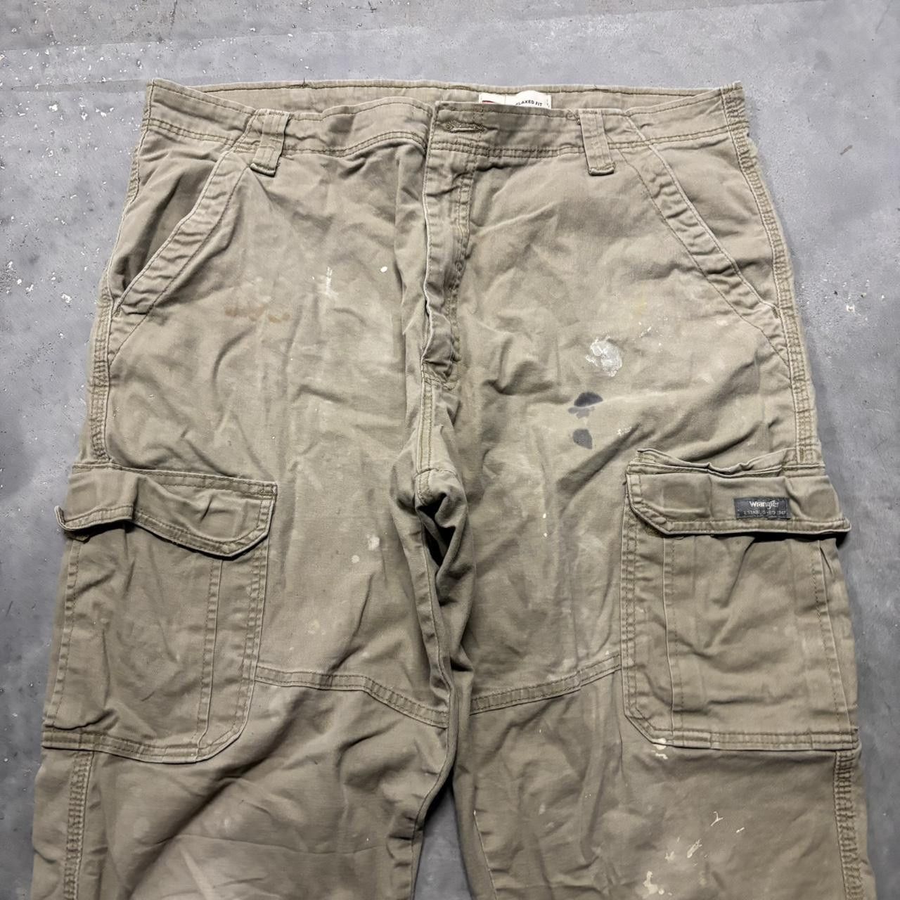 Japanese Brand × Vintage Crazy Vintage Y2K/2000s Baggy Khaki Skater Style Cargo Pants! Size US 38 / EU 54 - 5 Thumbnail