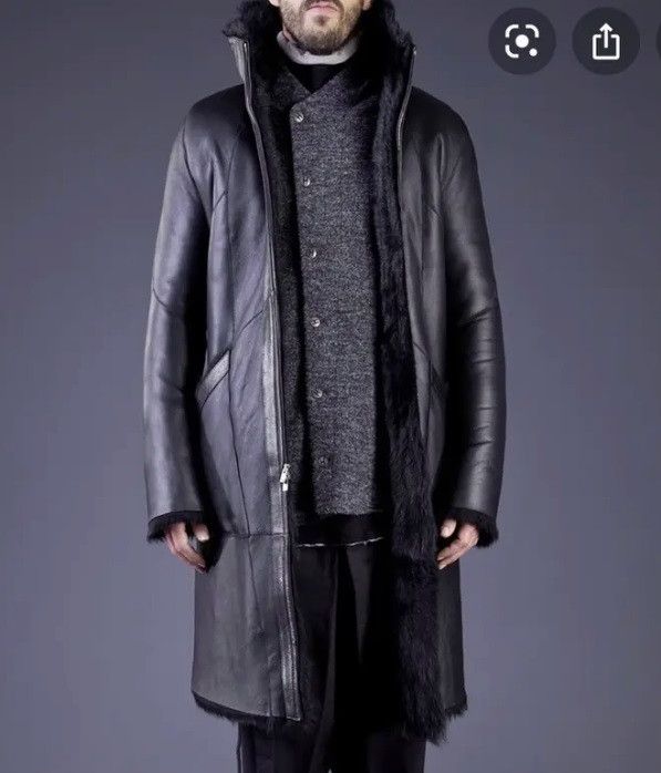 Inaisce Inaisce Leather Long Coat 100% Lambskin Long-Hair Shearling Size US XL / EU 56 / 4 - 14 Thumbnail