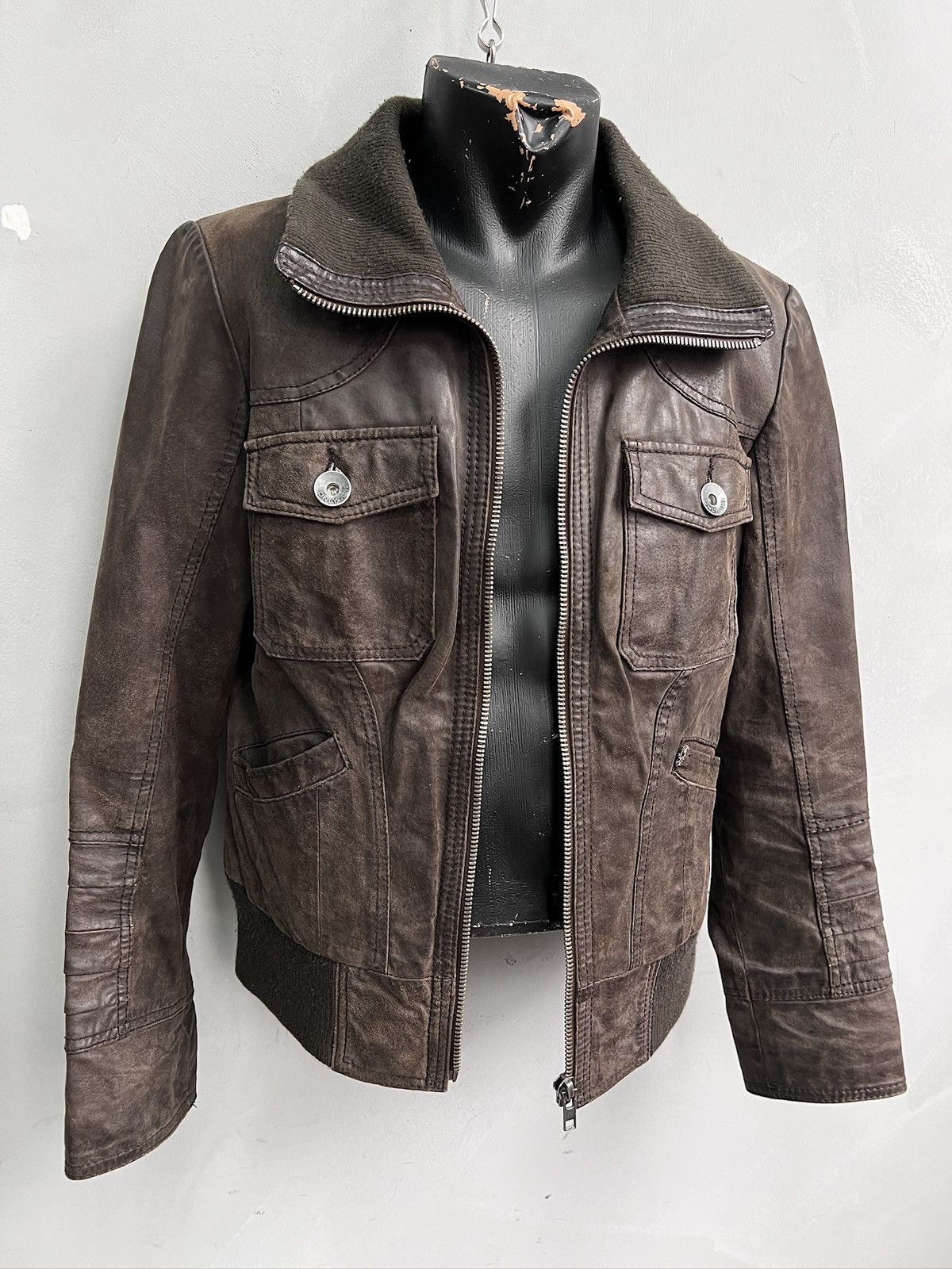 Diesel Diesel style leather cropped bomber jacket y2k Size US M / EU 48-50 / 2 - 9 Thumbnail