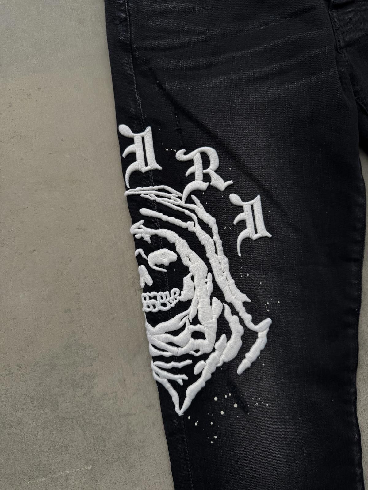 Amiri Amiri x Wes Lang Reaper Jeans Aged Black 32 NWT Authentic Size US 32 / EU 48 - 4 Thumbnail