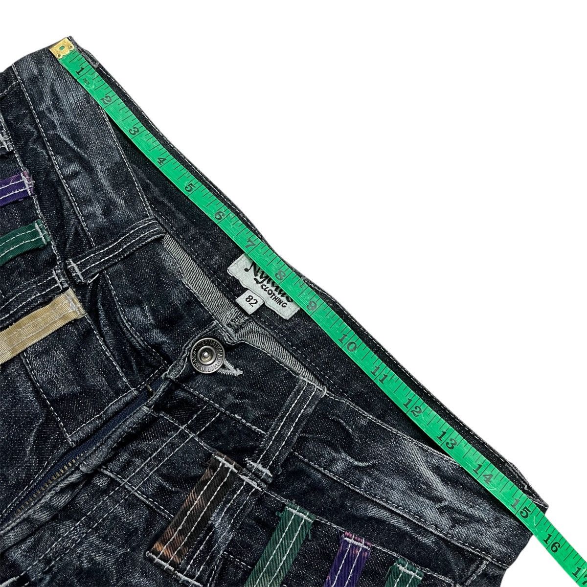 Hysteric Glamour Double Waist Nylaus Thunder Wiskeres Distressed Jeans Size US 31 - 8 Thumbnail