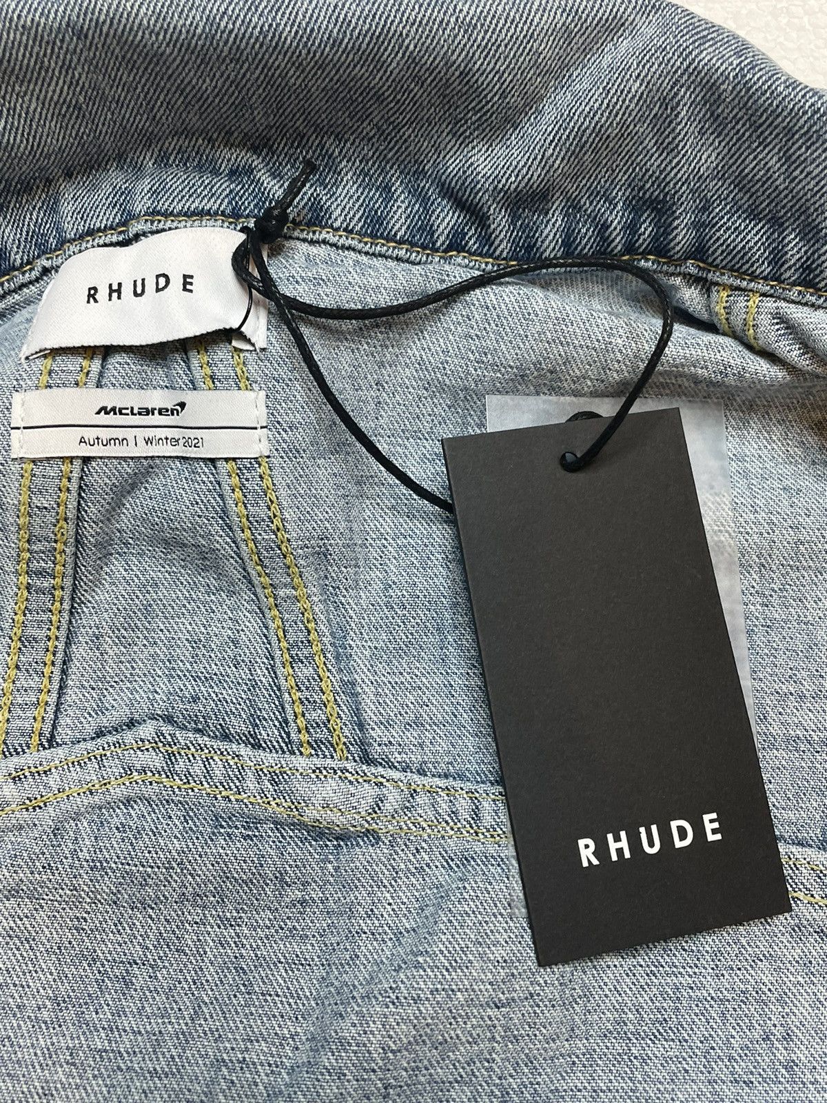 Rhude Rhude x MCLAREN Denim Embroidered Jacket AUTHENTIC | Grailed