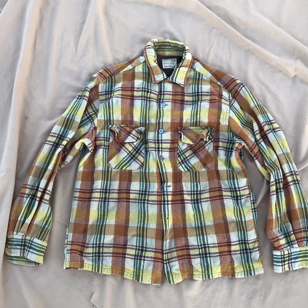 Other MADE JAPAN 95% WOOL FLANNEL SHIRT Size US M / EU 48-50 / 2 - 4 Thumbnail