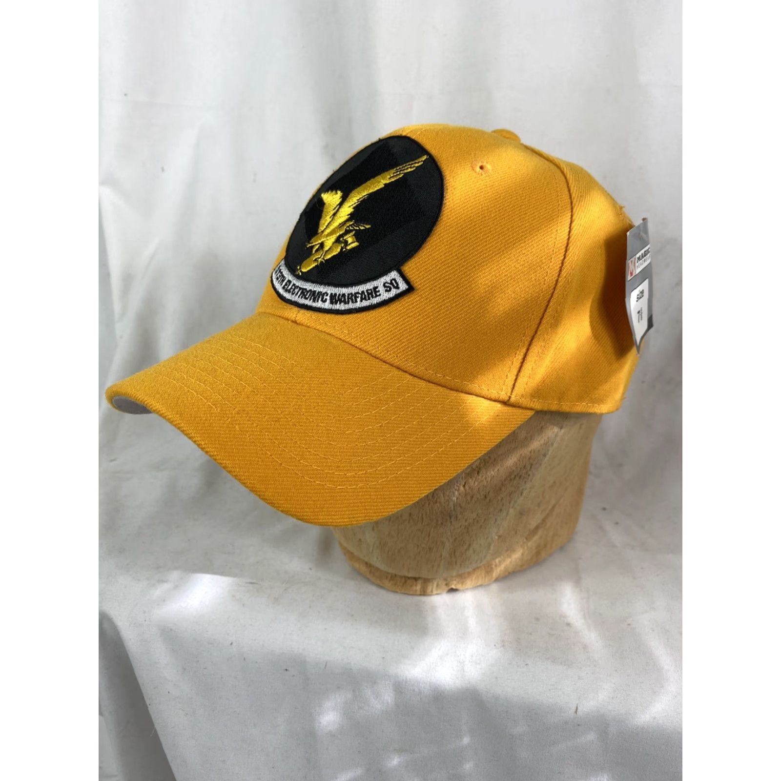 J Brand VINTAGE 513th Electronic Warfare Sq Fitted Cap Size 7 5/8 Brand New W/ Tag Men Baseball Cap Gold 90s Marine Mens Size ONE SIZE - 2 Thumbnail