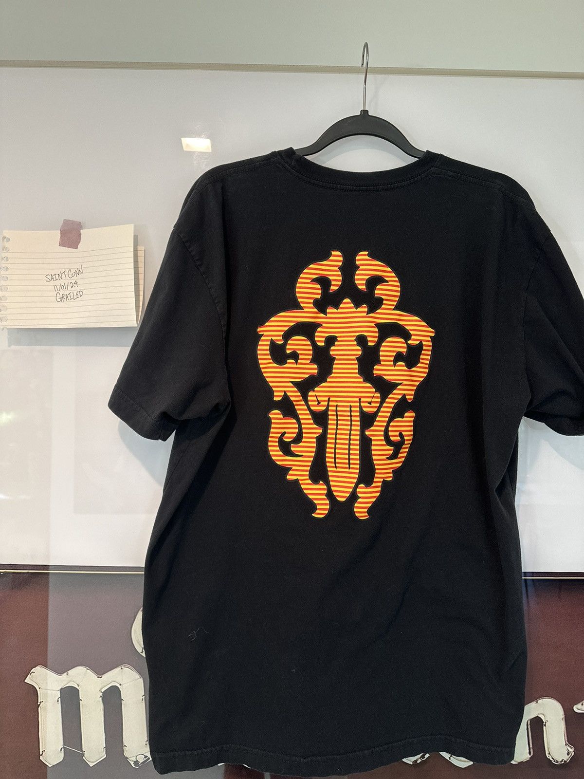 Chrome Hearts Chrome Hearts Striped Dagger Tee (rare) | Grailed